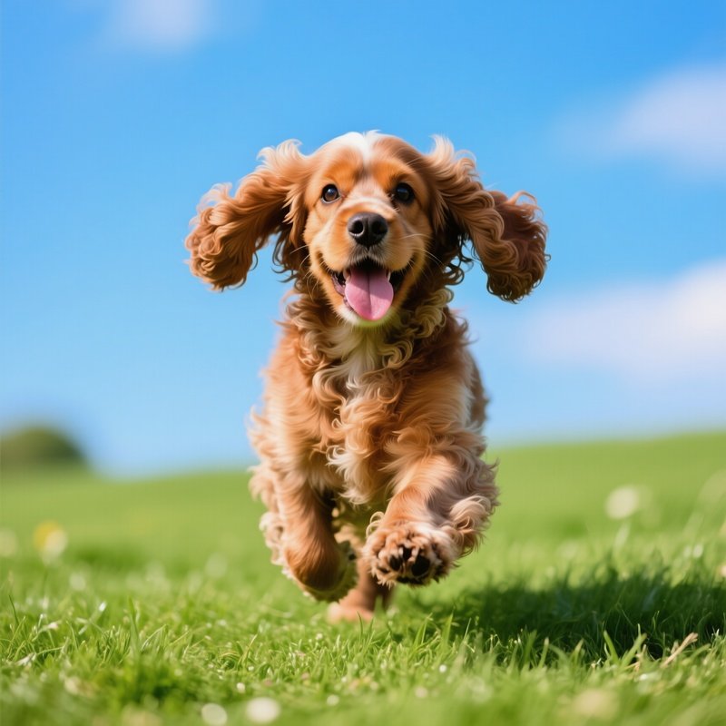 A Cute Puppy Standing On A Green Lawn