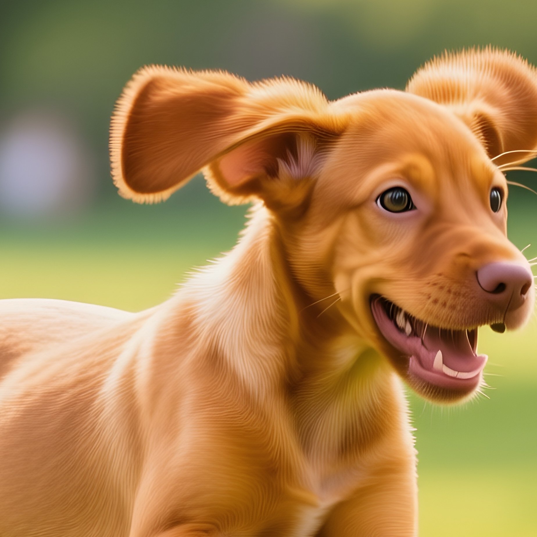 A Cute Puppy Vizsla Playing Outdoors - Full Resolution Quality Preview