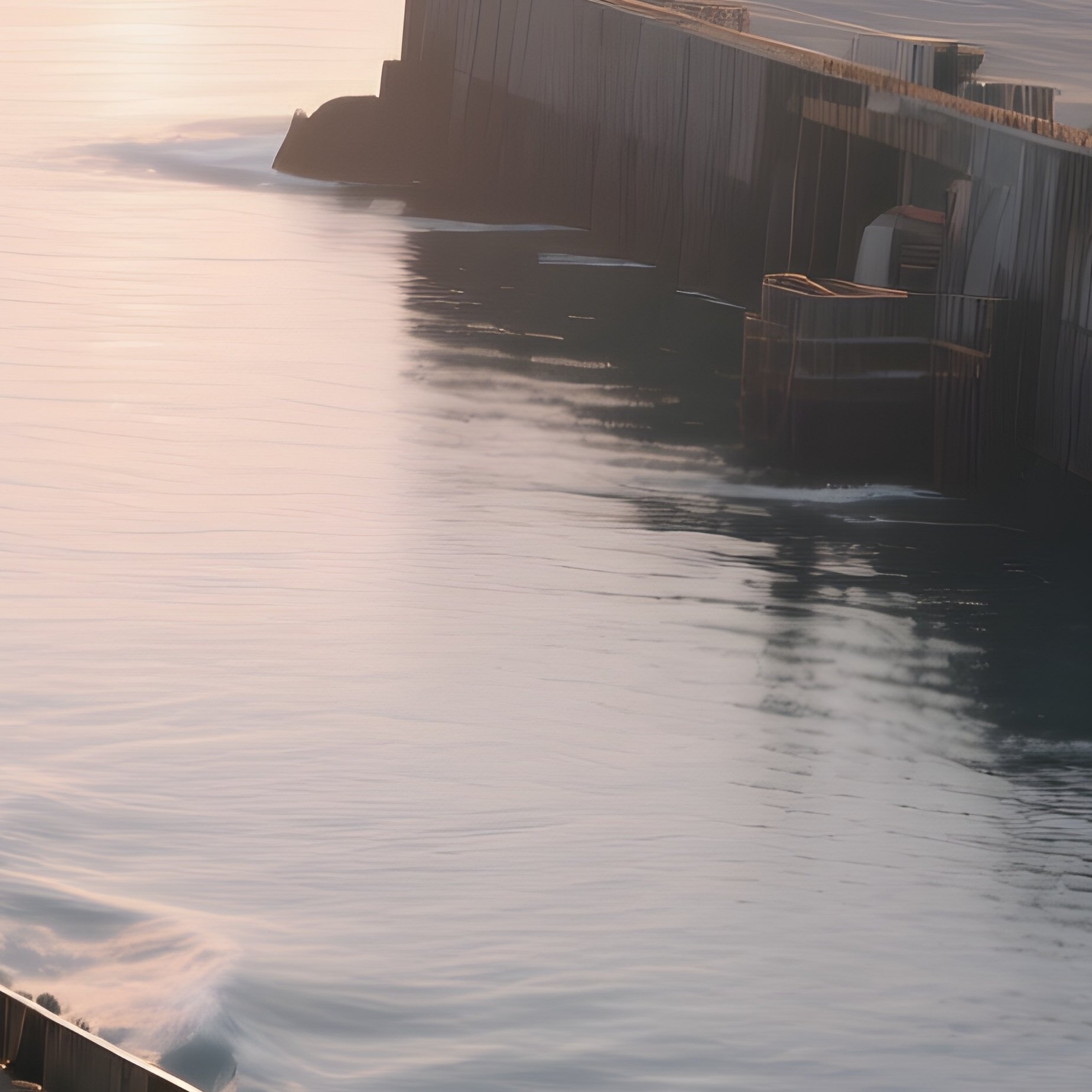 A Cutter Departing A Coastal Base At First Light - Full Resolution Quality Preview