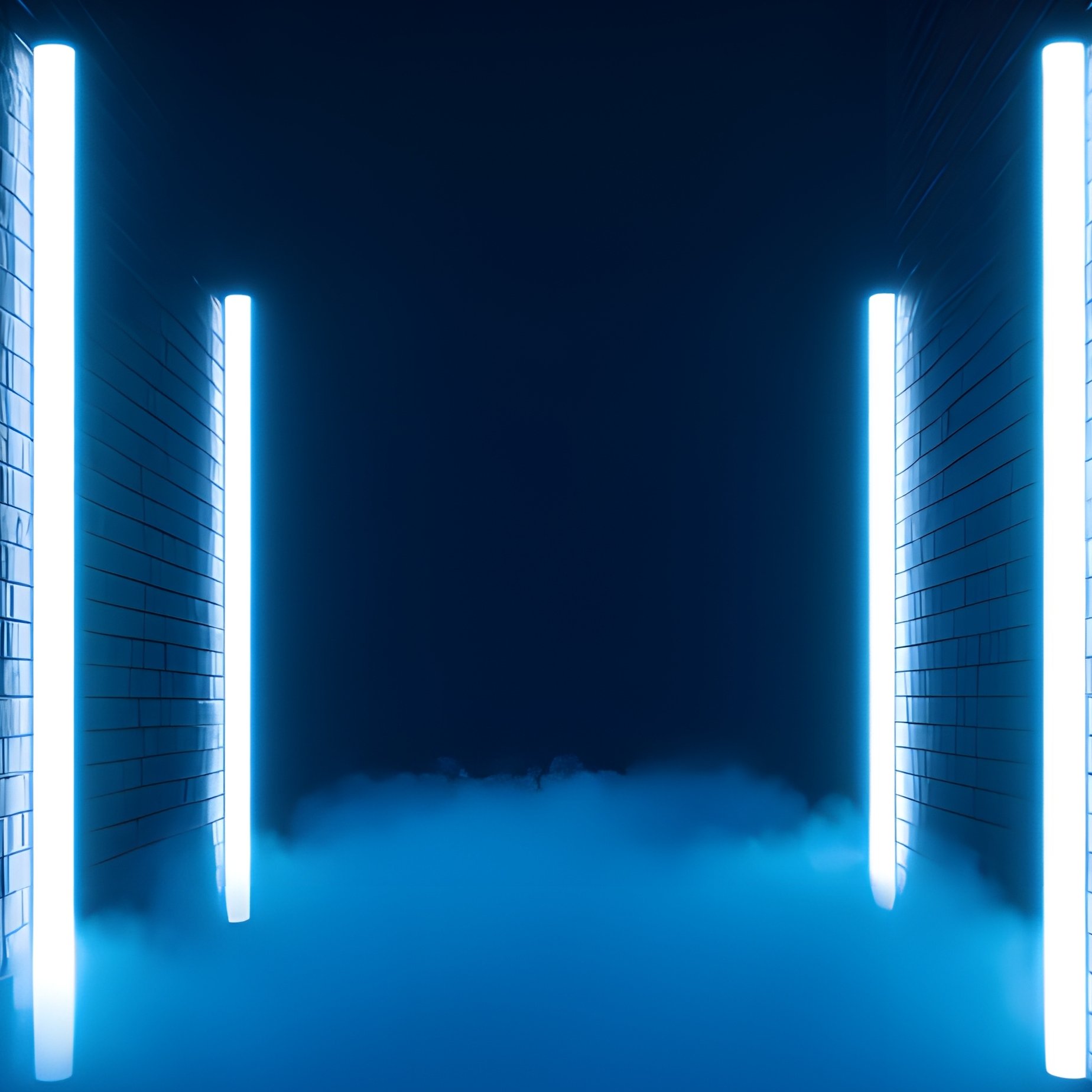 A Dark Corridor Illuminated By Vertical Light Bars Corridor - Full Resolution Quality Preview