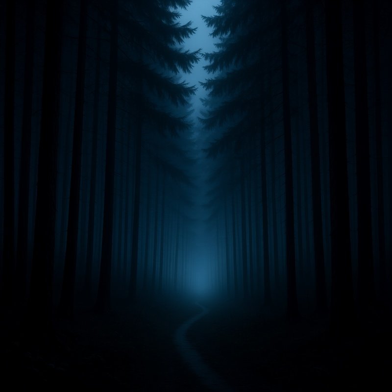 A Dark Forest Scene At Night Forest Night