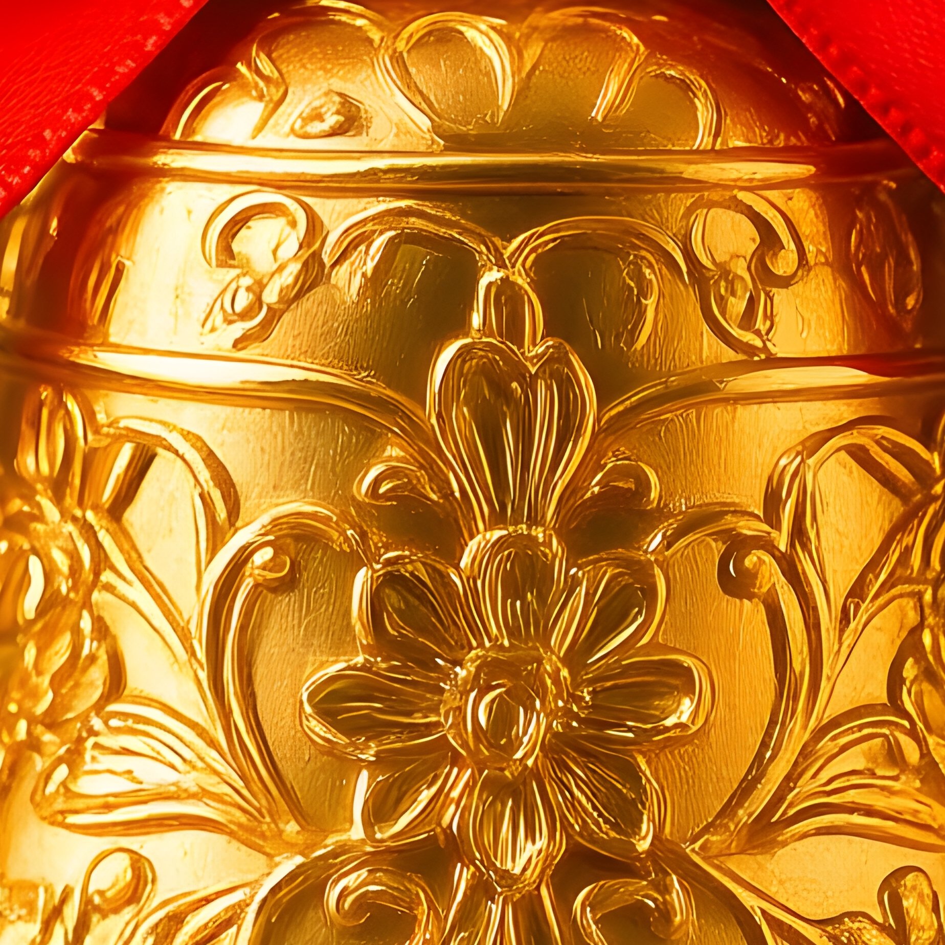 A Decorative Golden Bell Christmas Holiday Decoration - Full Resolution Quality Preview