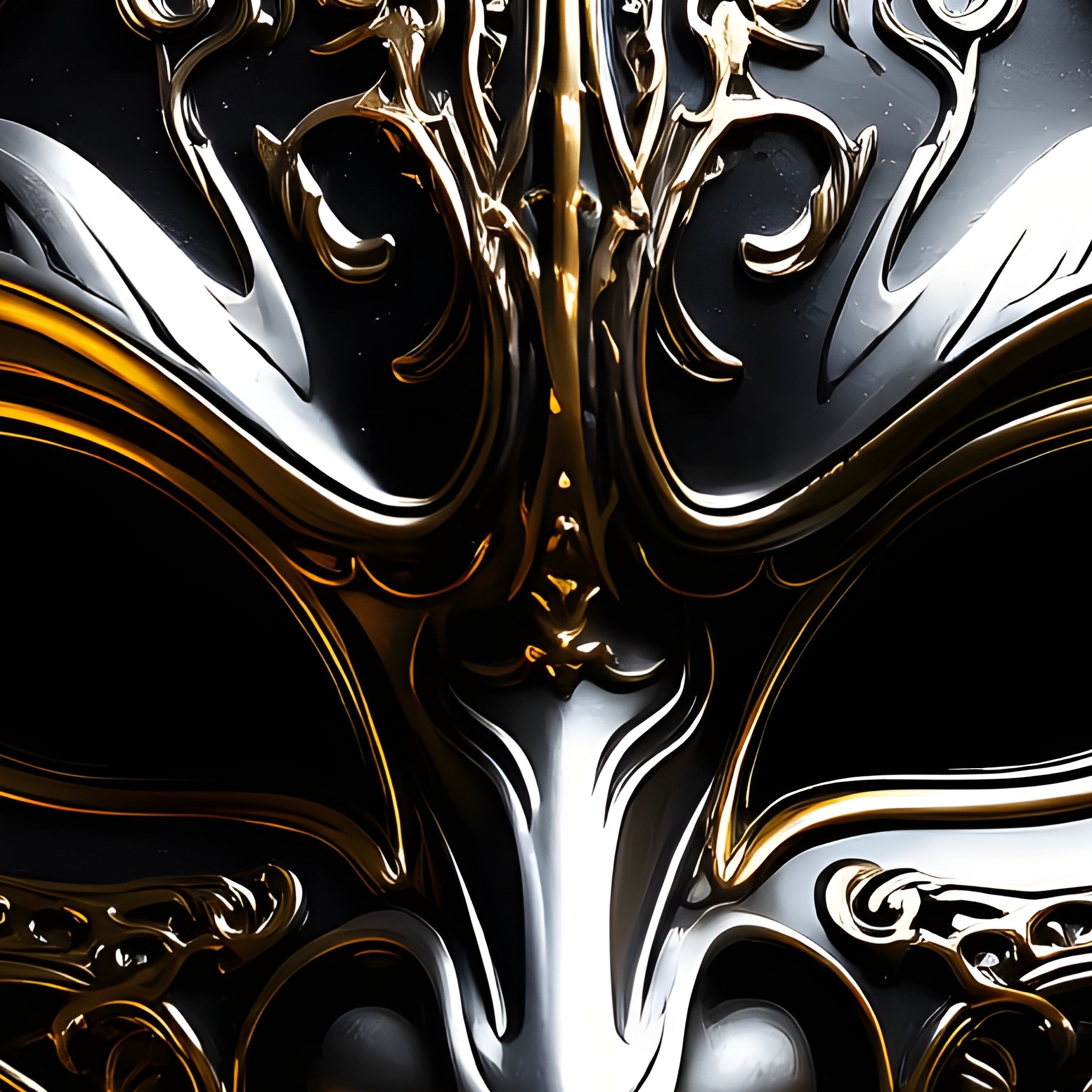 A Decorative Mask Resembling A Demon Or Mythical Creature Mask - Full Resolution Quality Preview