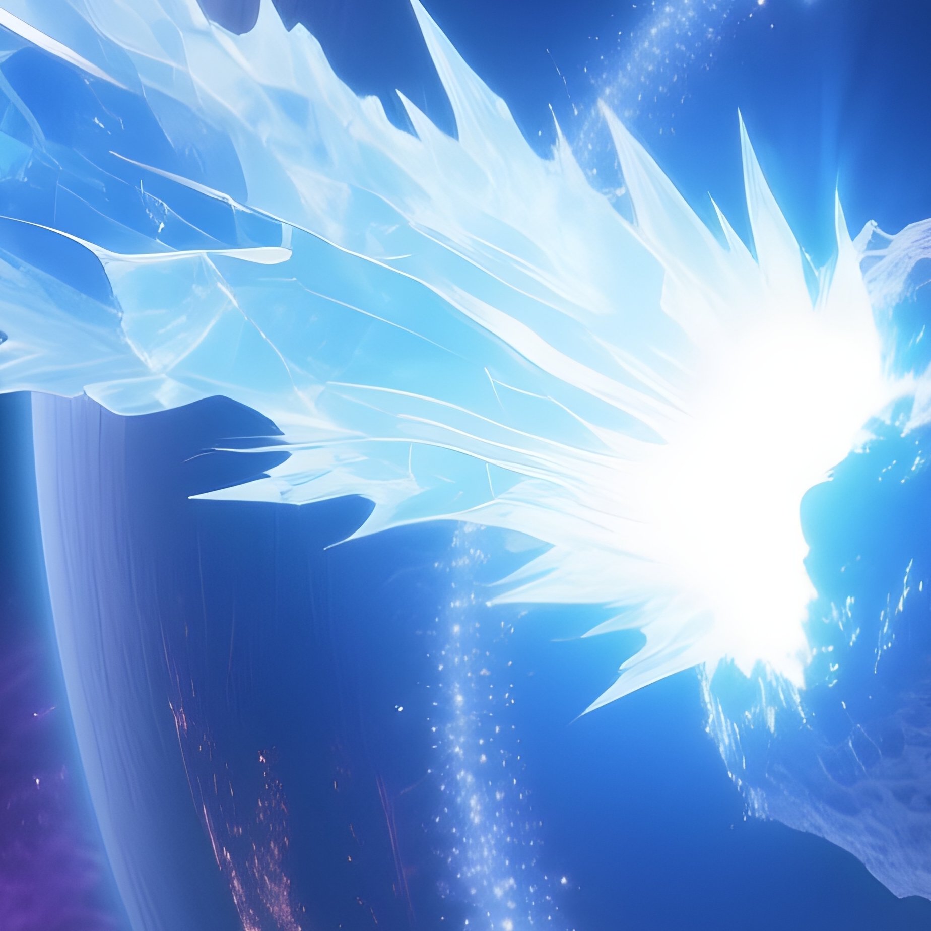 A Deep Space Comet Streaking Past A Planets Rings With Icy Trails - Full Resolution Quality Preview