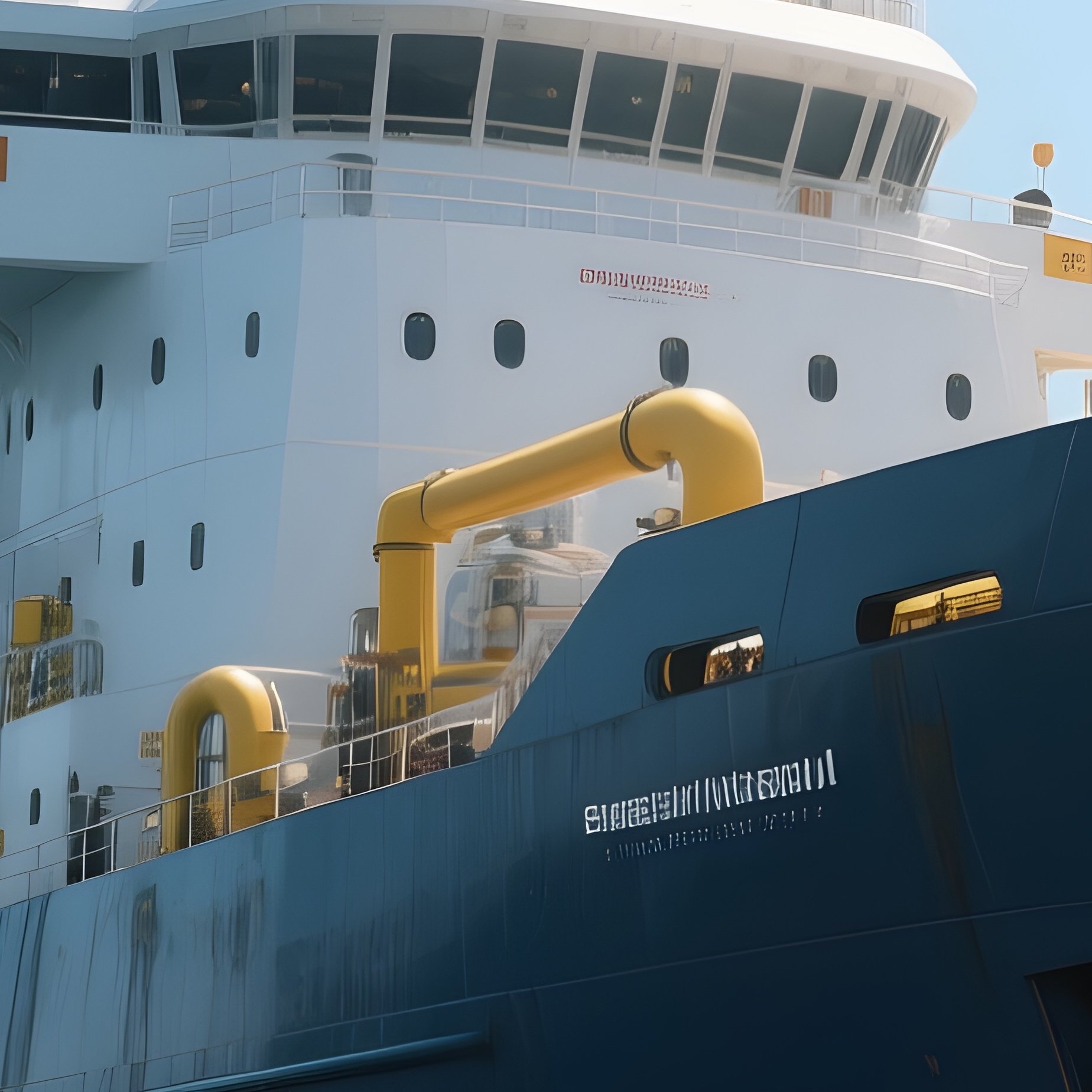 A Deepwater Exploration Ship Cruising Under A Bright Midday Sun - Full Resolution Quality Preview