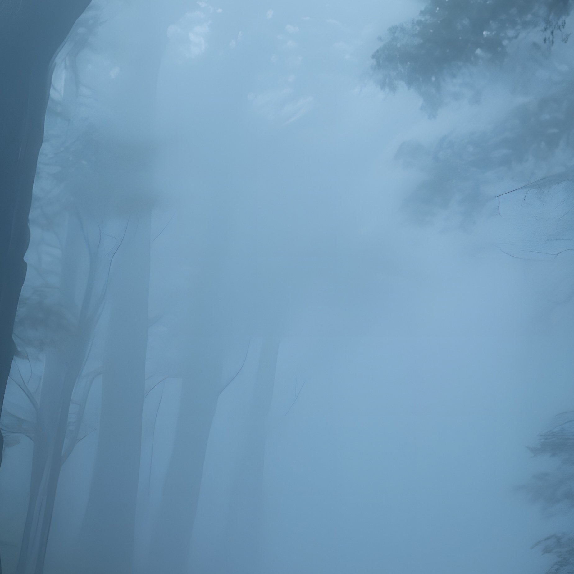 A Dense Forest Path Shrouded In Mist, Where Bioluminescent Mushrooms Emit Soft Violet Glows, - Full Resolution Quality Preview