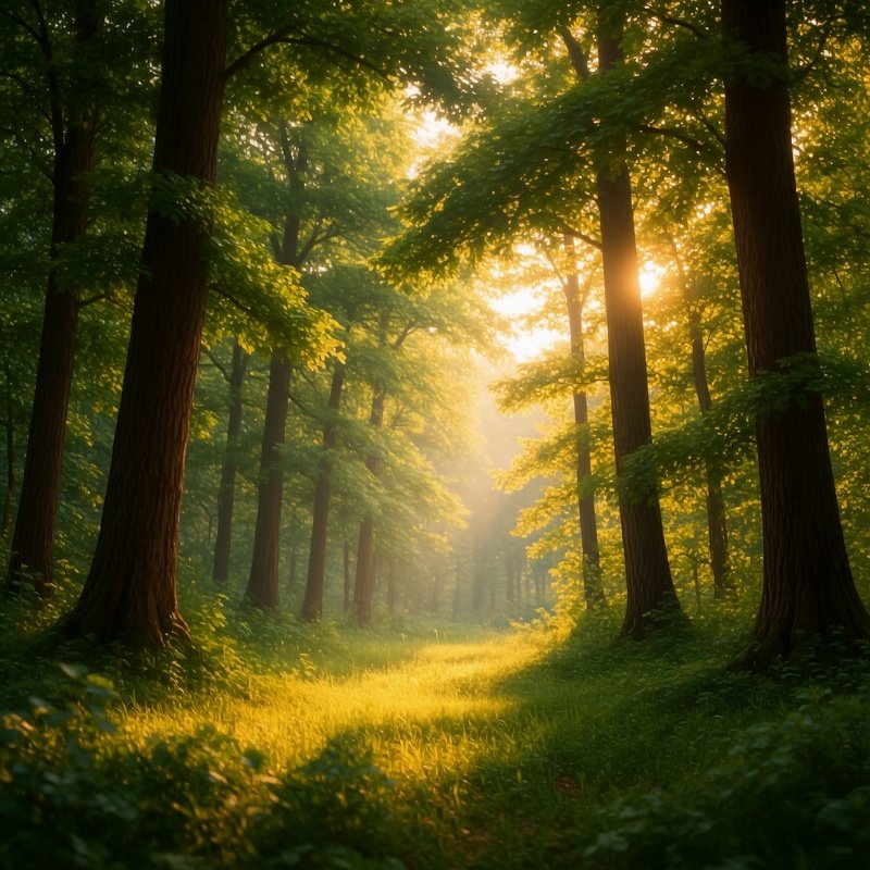 A Dense Forest Scene Forest Nature