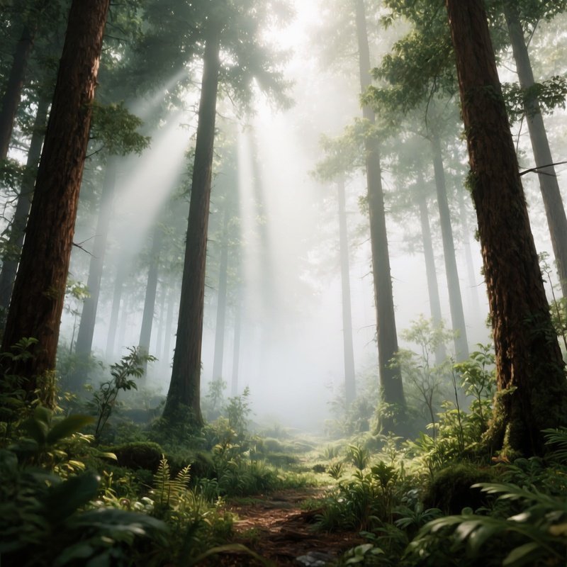 A Dense Forest Scene Forest Nature