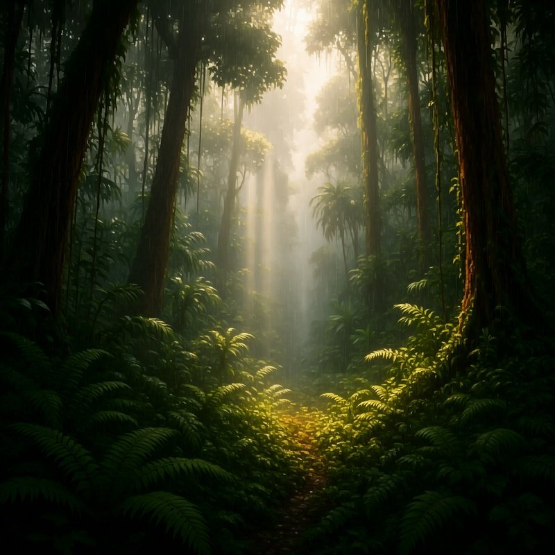 A Dense Jungle Scene Jungle Forest