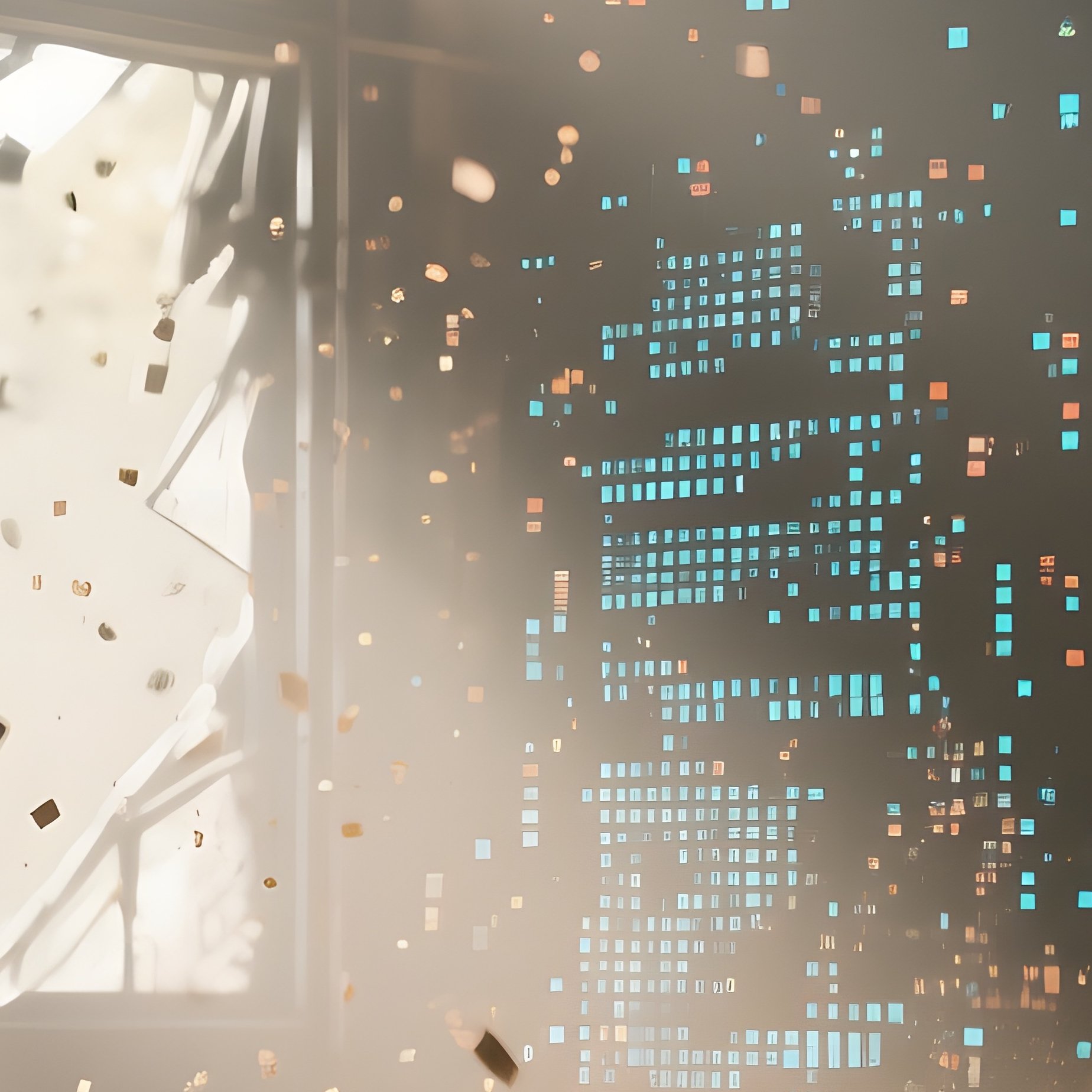 A Deserted Warehouse At Noon, Sunlight Streaming Through Broken Windows, Illuminating Floating Dust - Full Resolution Quality Preview