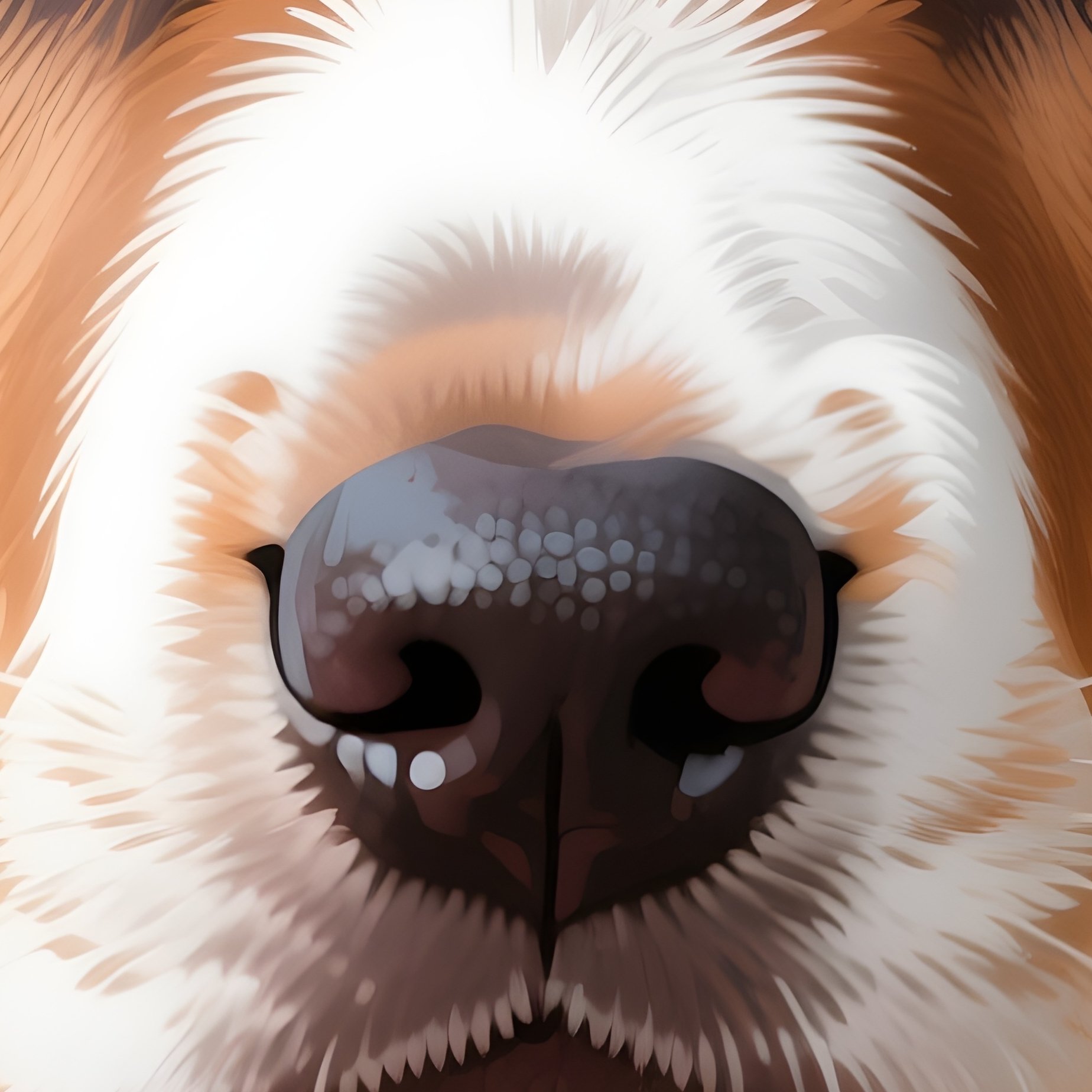 A Detailed Digital Art Puppy Vizsla Portrait - Full Resolution Quality Preview