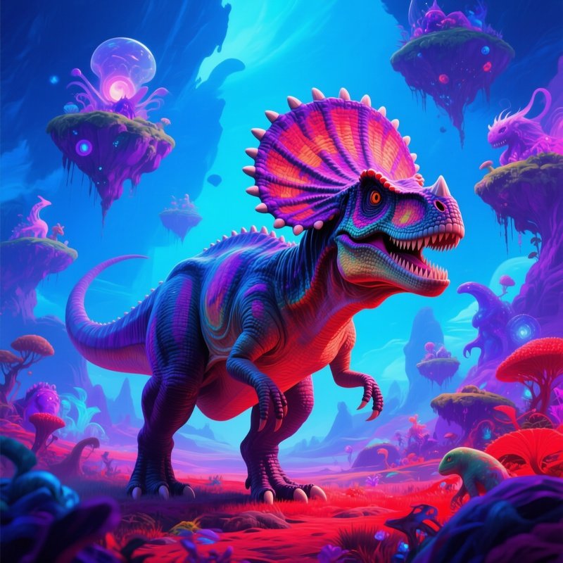 A Digital Art Of A Pachycephalosaurus In Fantasy Scenario