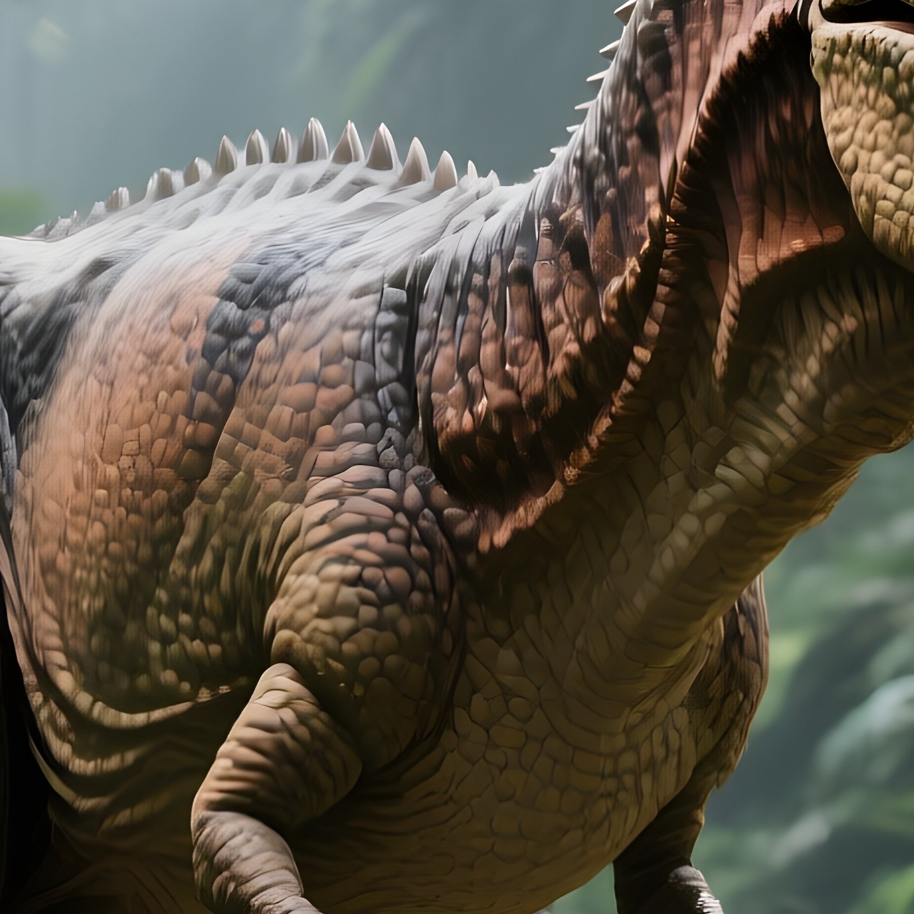 A Digital Art Of An Allosaurus In A Prehistoric Scene - Full Resolution Quality Preview