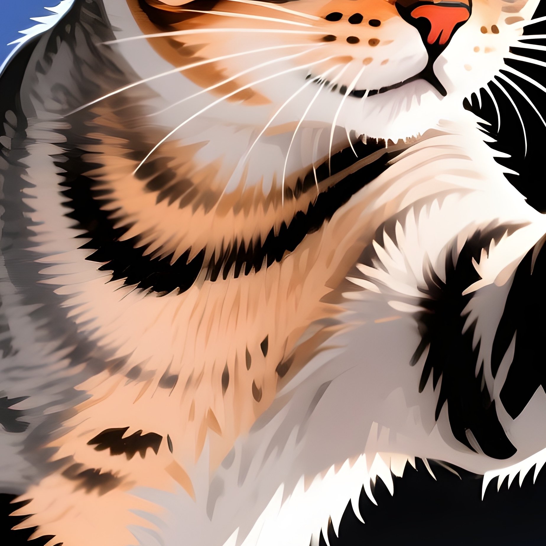 A Digital Art Of An Egyptian Mau Playing With A Ball - Full Resolution Quality Preview