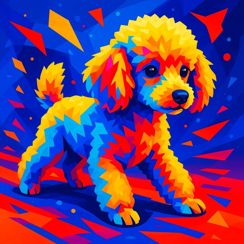 A Digital Art Puppy Poodle Toy Design