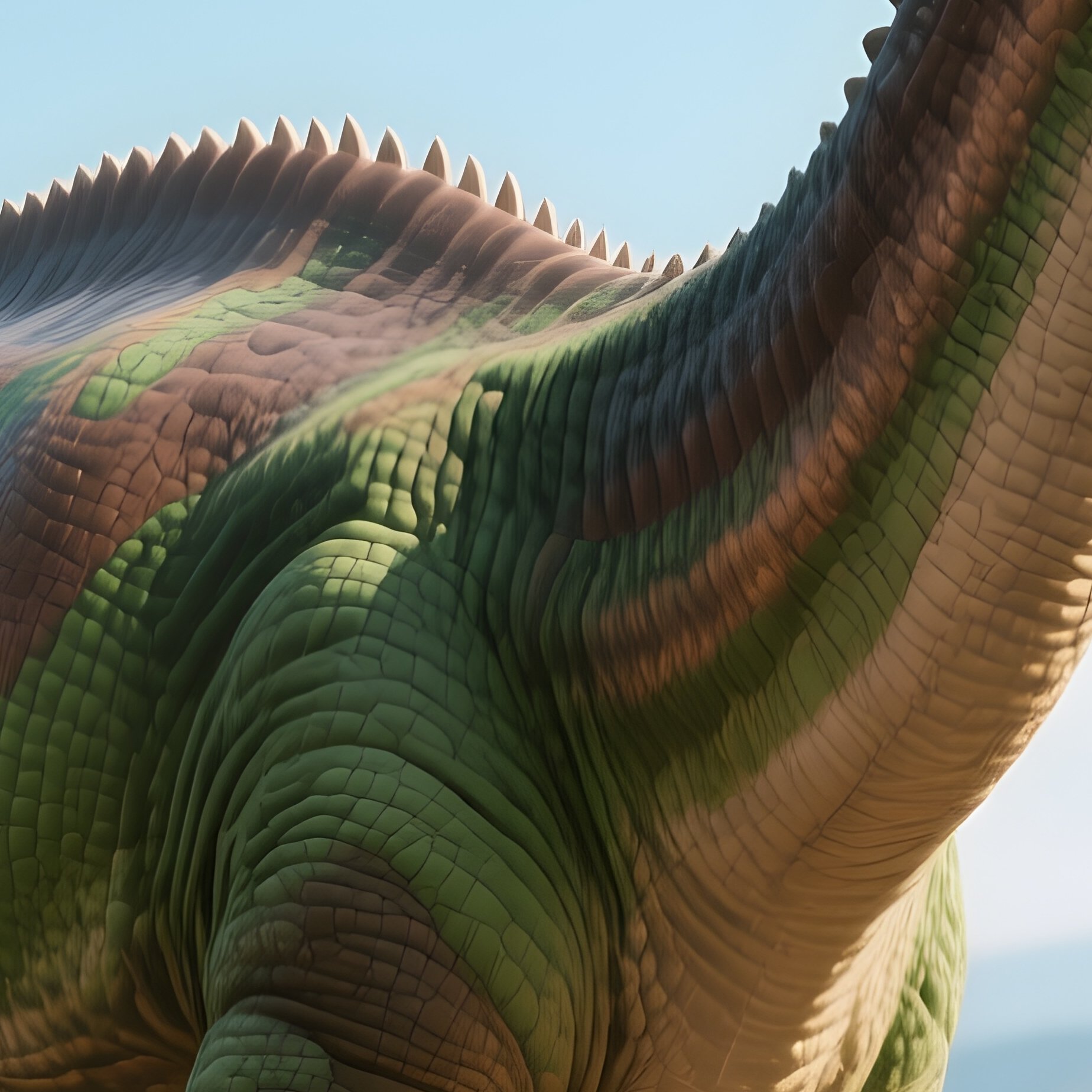 A Digital Art Rendering Of A Barosaurus In Scientific Context - Full Resolution Quality Preview