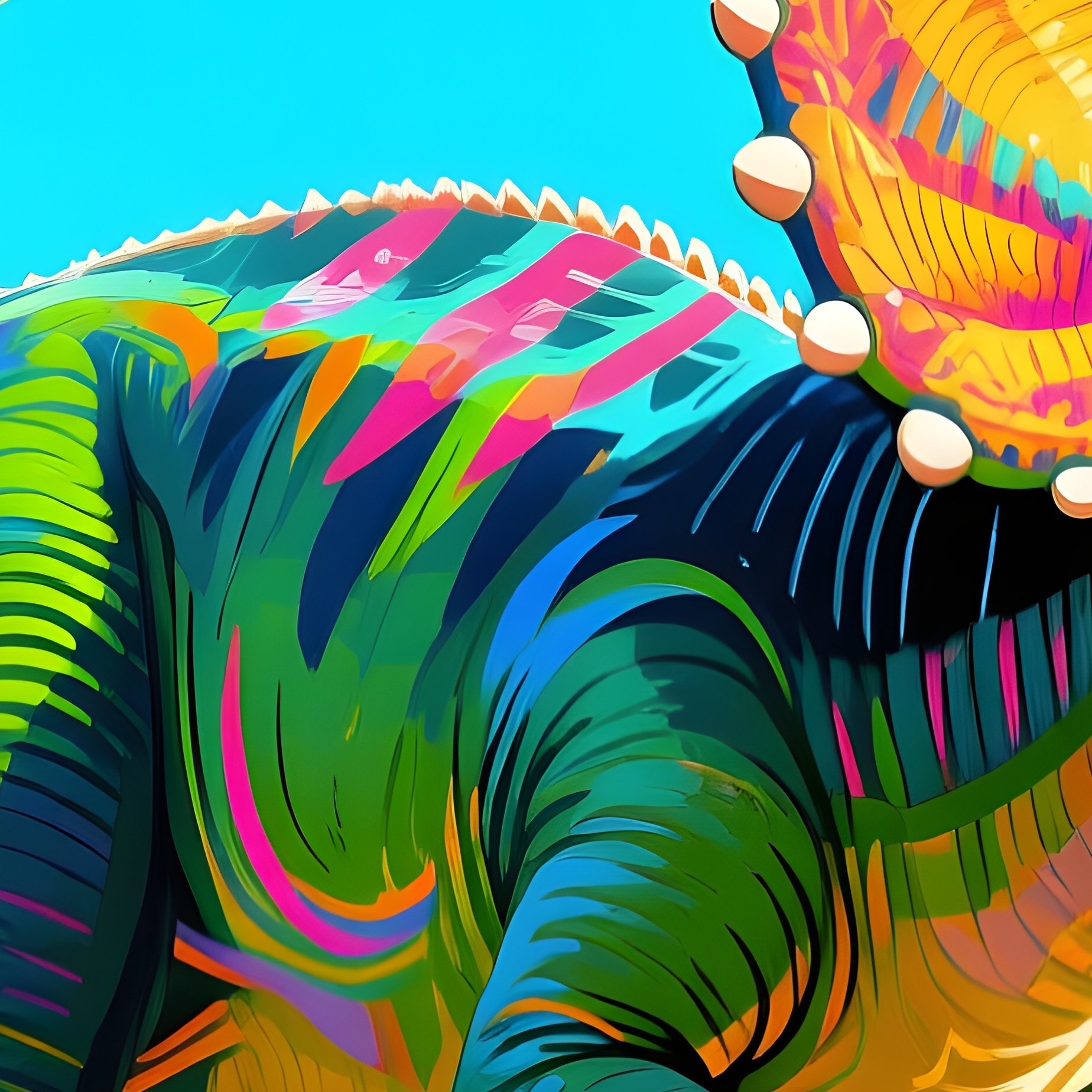 A Digital Art Representation Of A Centrosaurus - Full Resolution Quality Preview