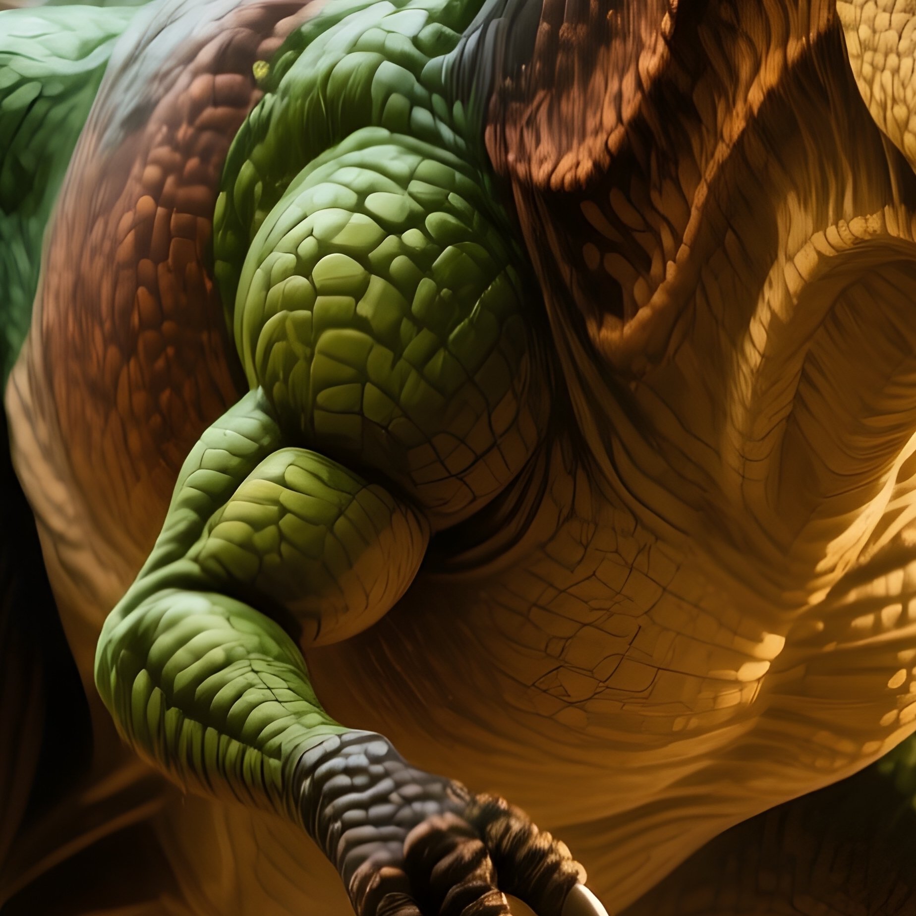 A Digital Art Representation Of A Prehistoric Beast - Full Resolution Quality Preview