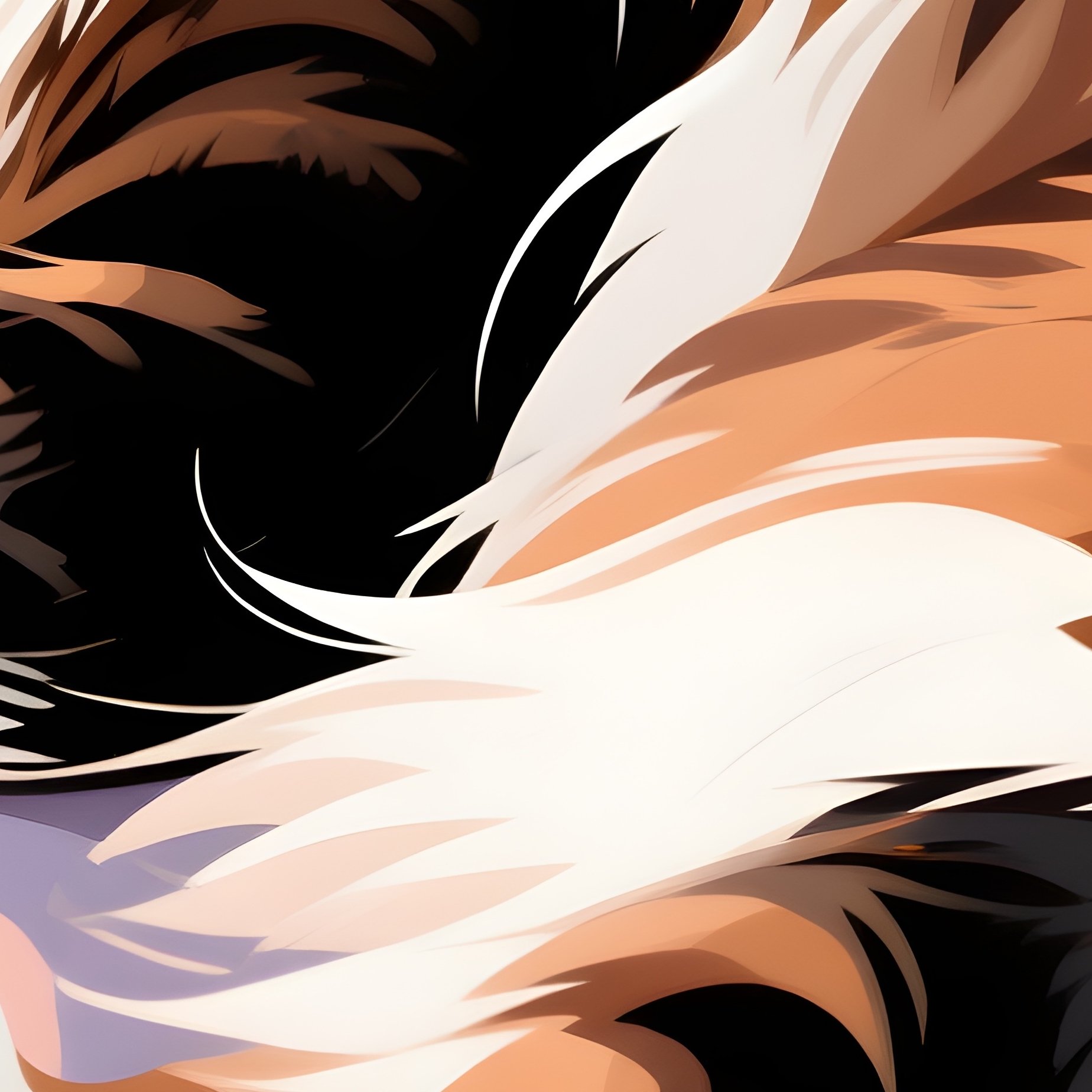 A Digital Art Representation Of A Sleeping Maine Coon Belly Up - Full Resolution Quality Preview