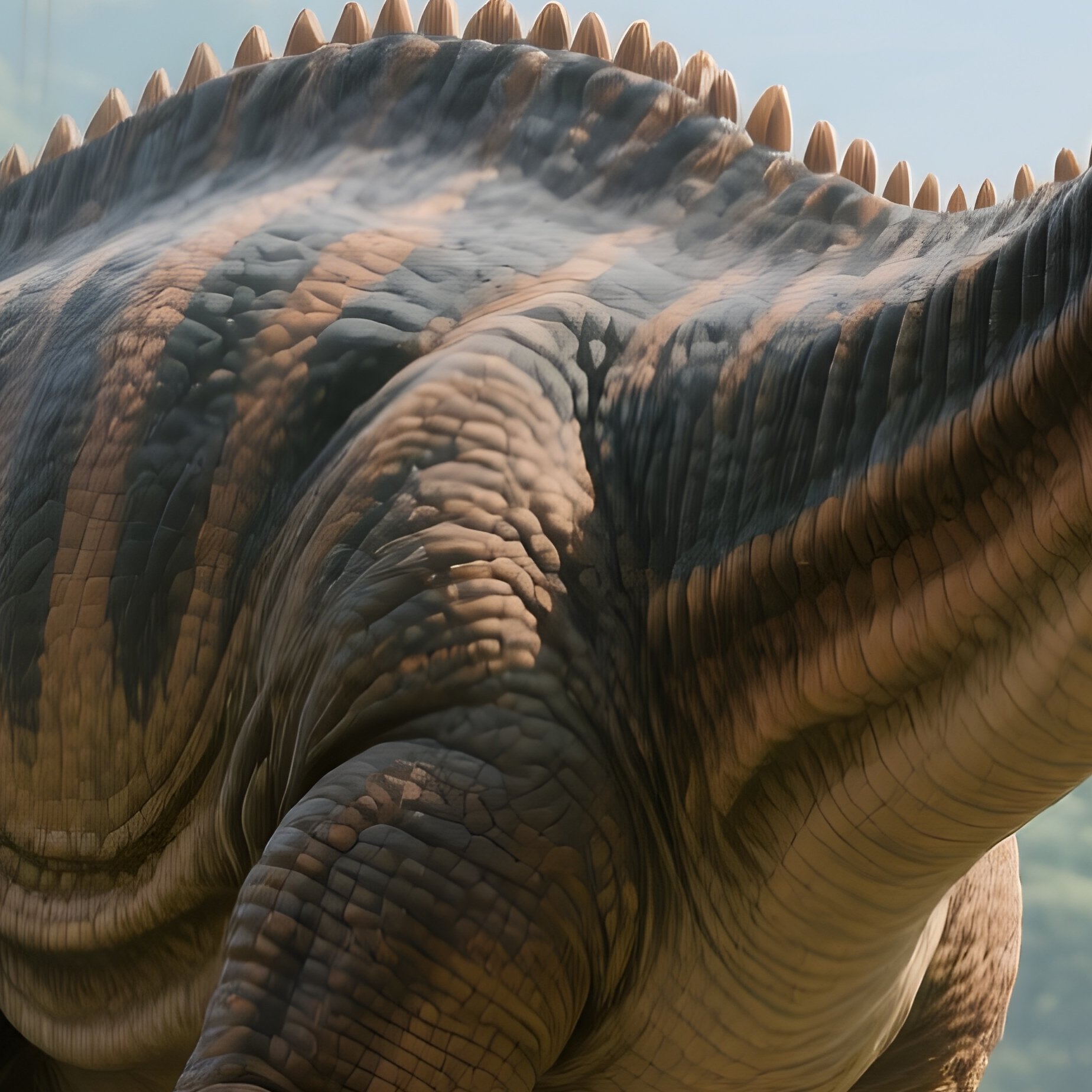 A Digital Art Representation Of An Amargasaurus Dinosaur - Full Resolution Quality Preview