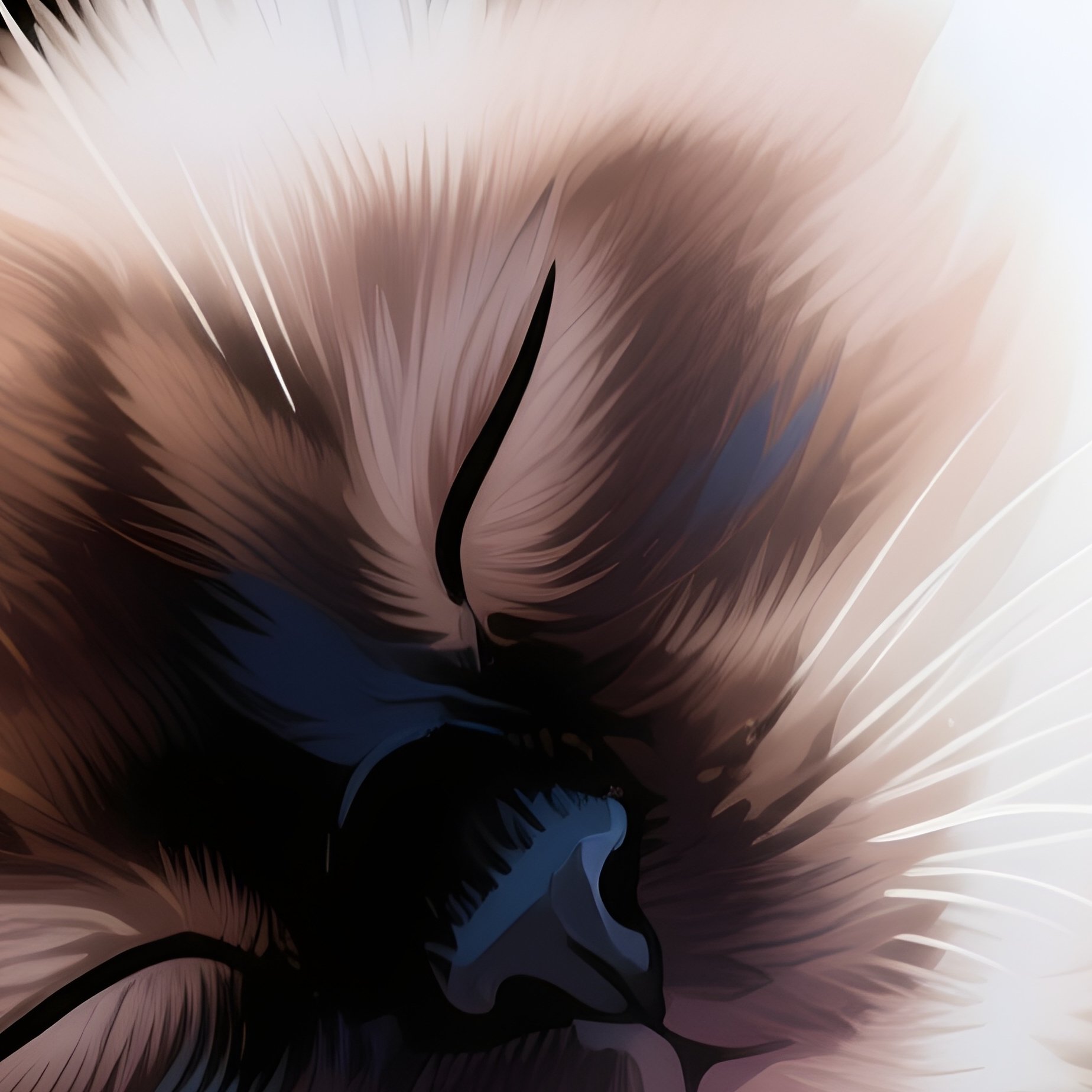A Digital Art Siamese Chin Resting On A Paw - Full Resolution Quality Preview