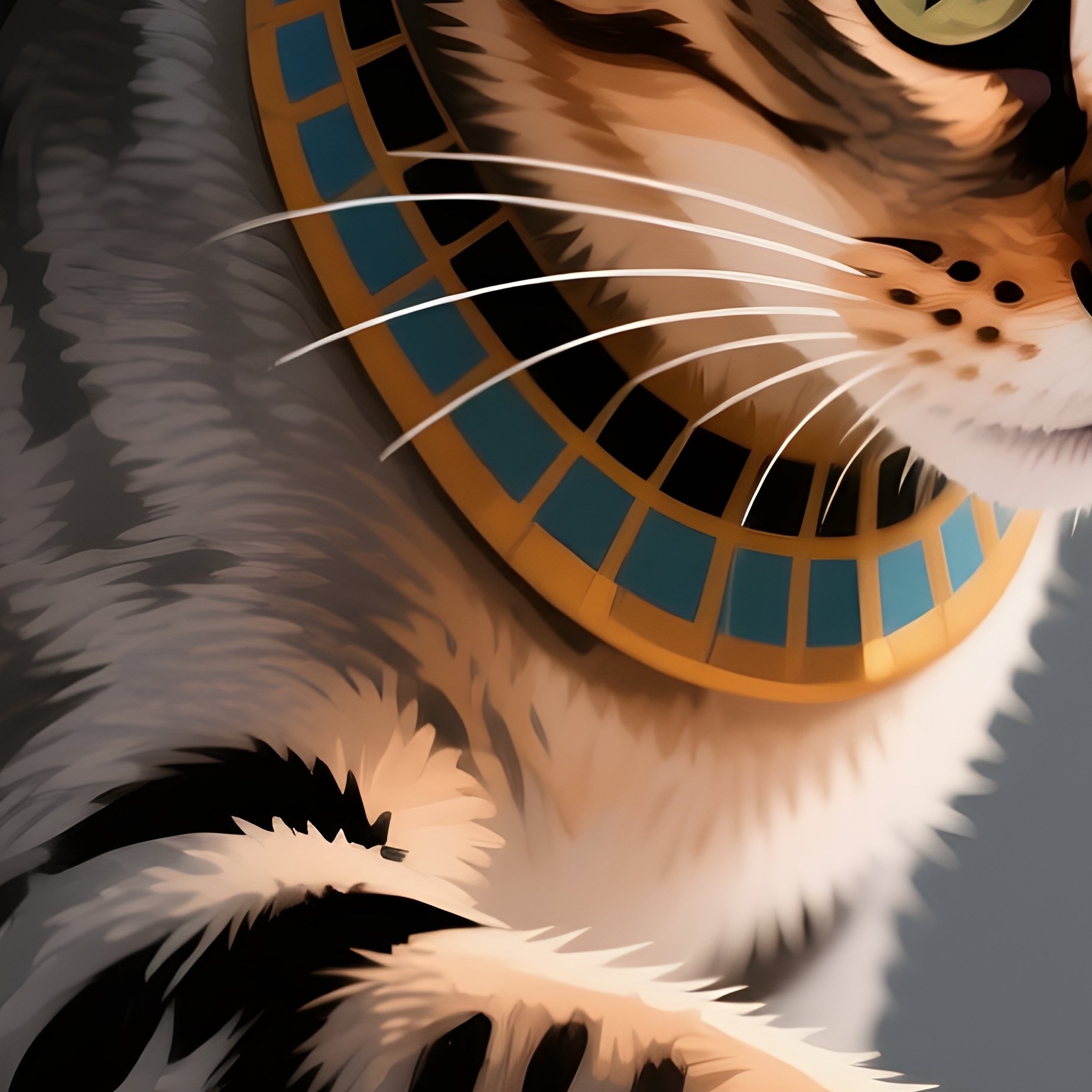 A Digital Illustration Of An Egyptian Mau Playing With A Cuddle Toy - Full Resolution Quality Preview