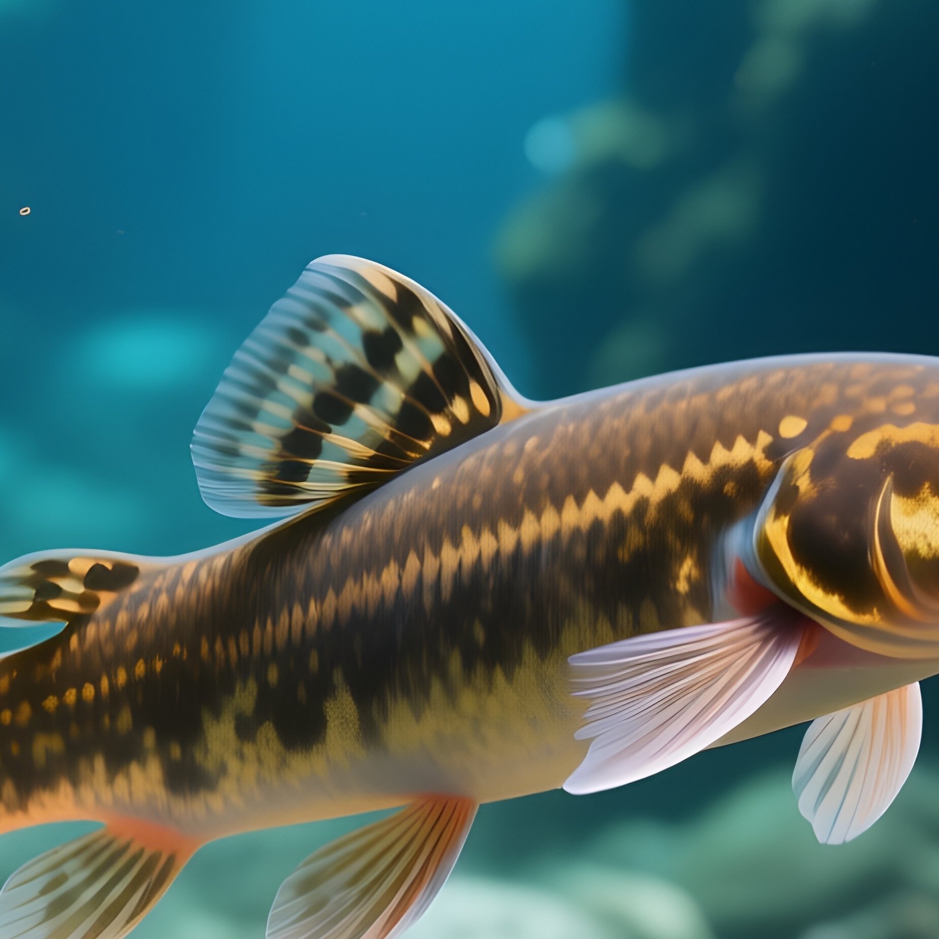 A Digital Loach Weaving Between Pebbles And Roots - Full Resolution Quality Preview