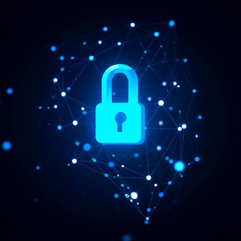 A Digital Padlock Icon Security Technology