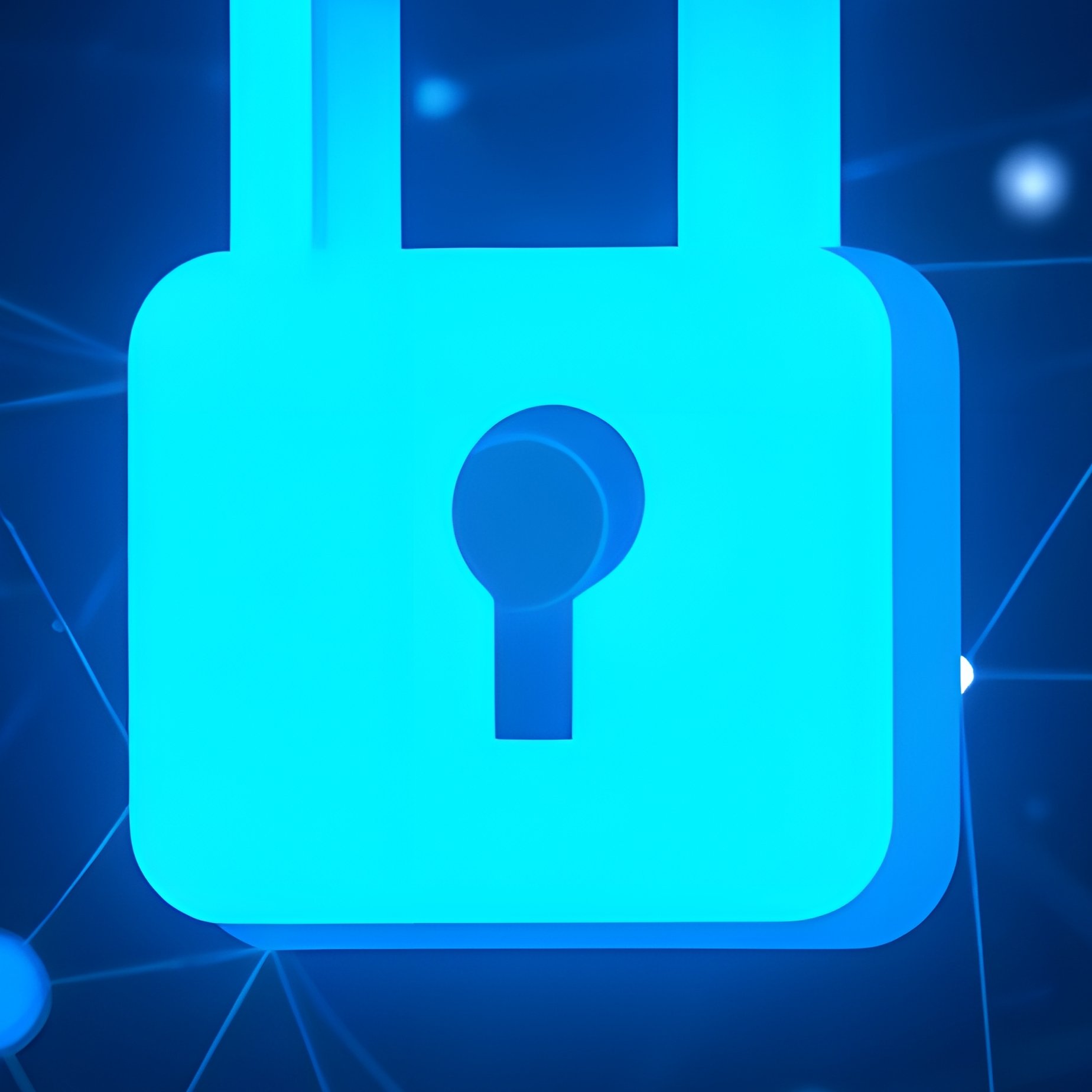 A Digital Padlock Icon Security Technology - Full Resolution Quality Preview
