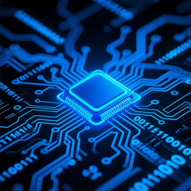 A Digital Representation Of A Microchip Technology Digital Art