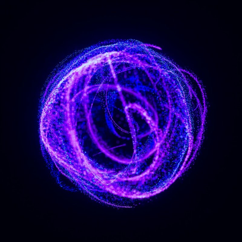 A Digital Representation Of A Swirling Particle Structure Digital