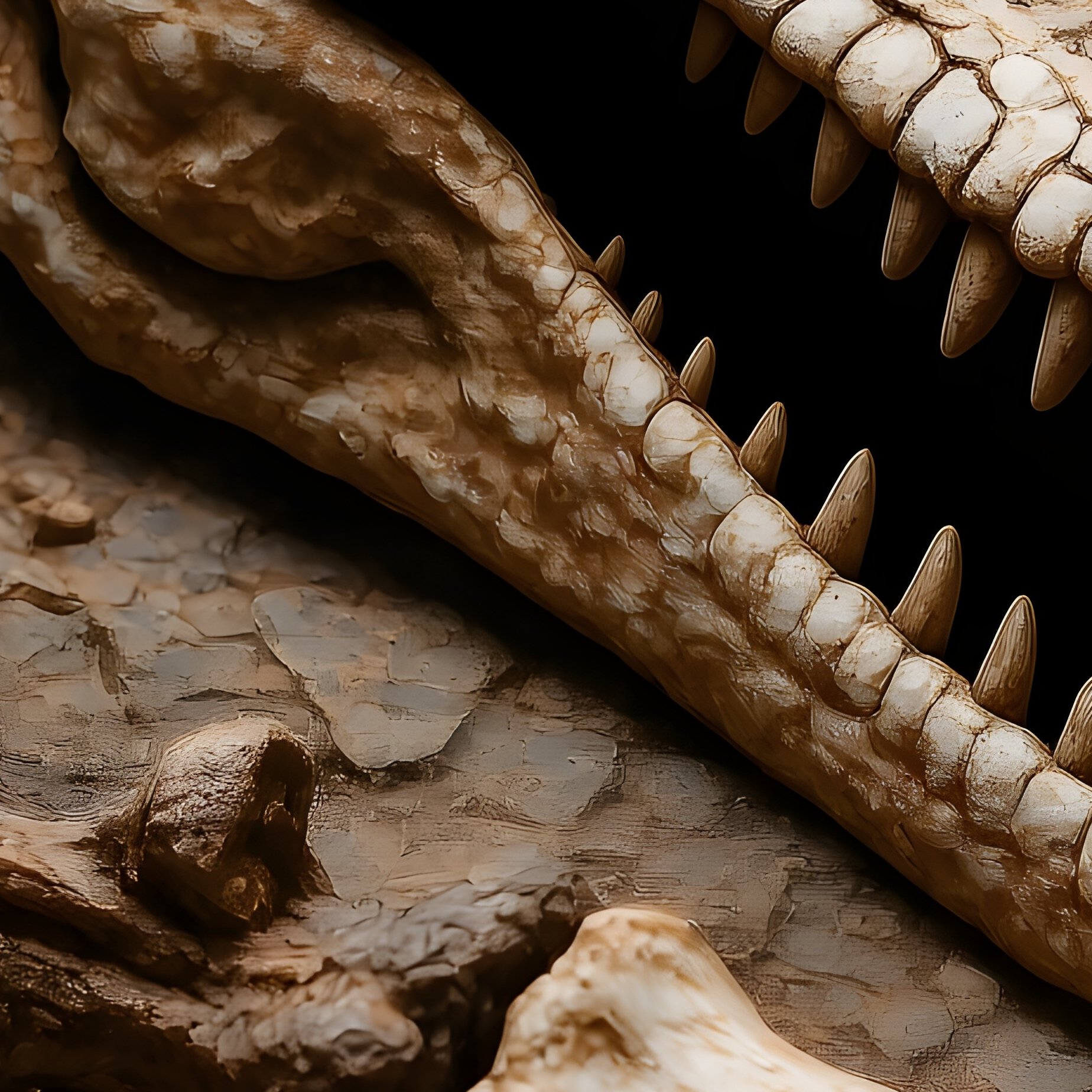 A Dinosaur Fossil With The Name Achillobator - Full Resolution Quality Preview