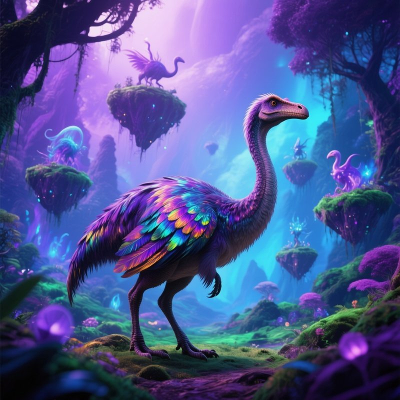 A Dinosaur In Fantasy Artwork