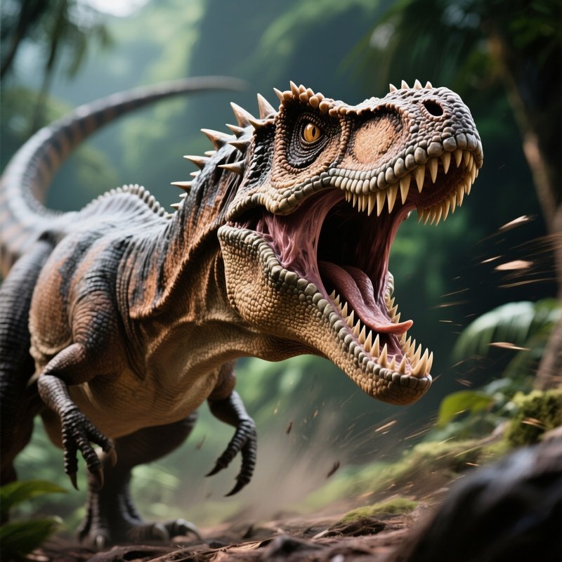 A Dinosaurier Carnotaurus In Action