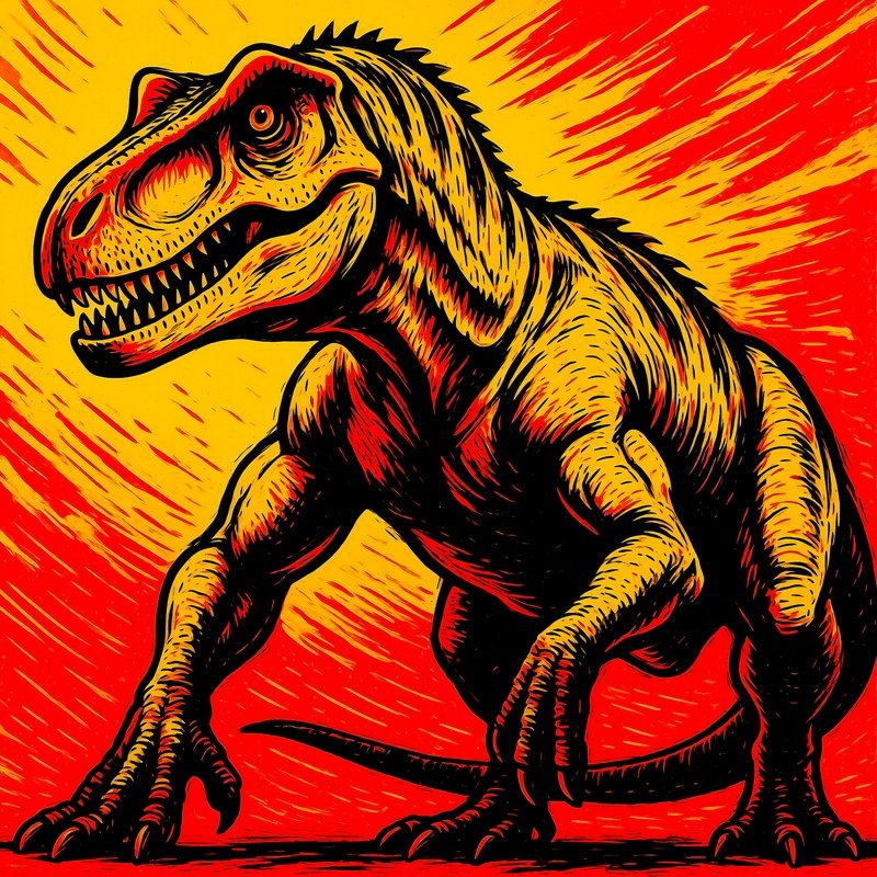 A Dinosaurier Carnotaurus In Illustration