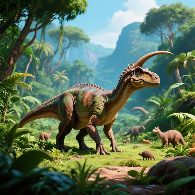 A Dinosaurs World With Kentrosaurus