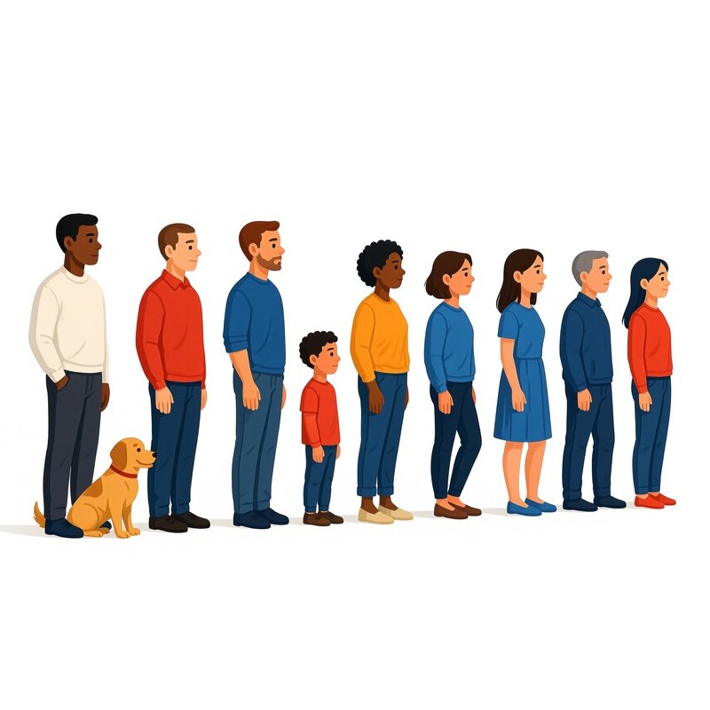 A Diverse Group Of People In A Line Diversity Community