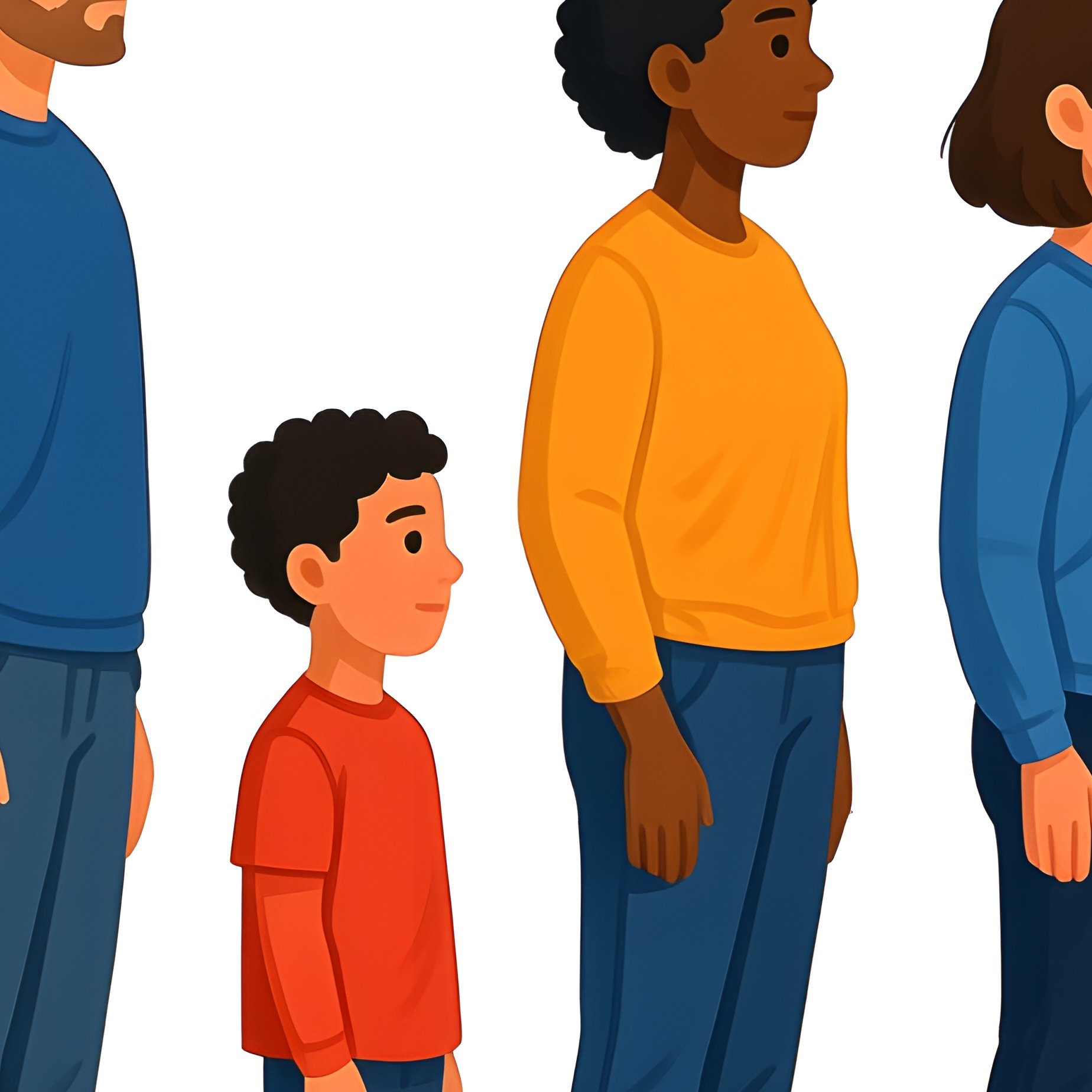 A Diverse Group Of People In A Line Diversity Community - Full Resolution Quality Preview