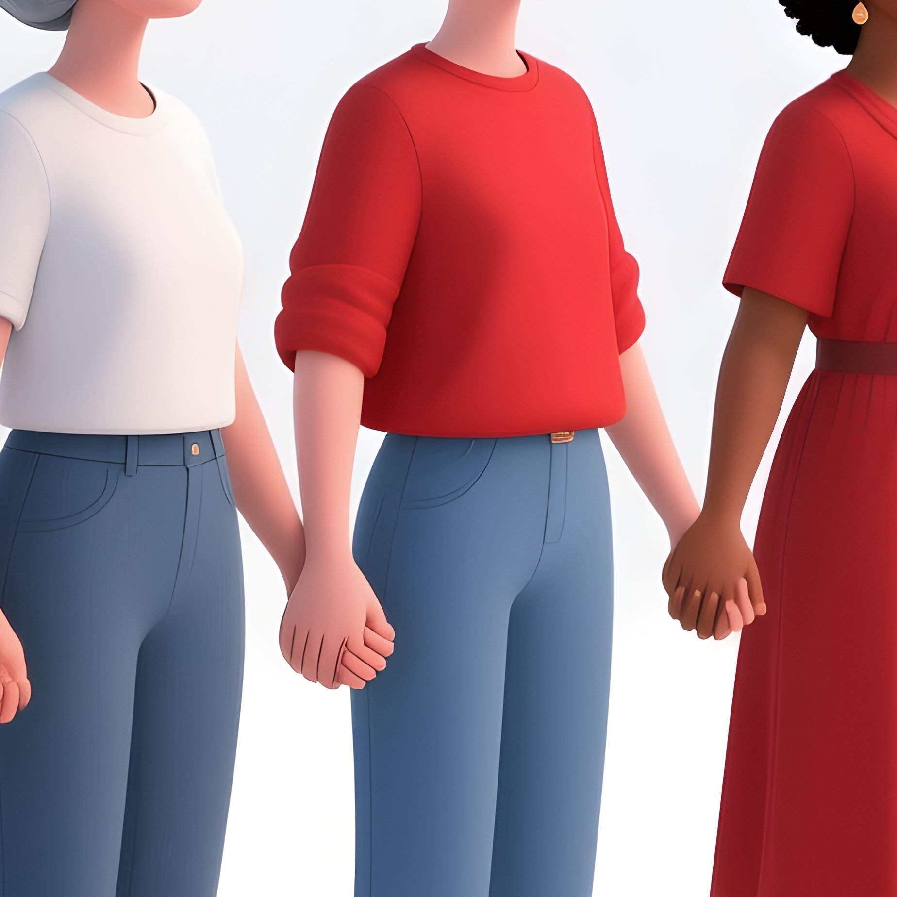 A Diverse Group Of People In A Line Diversity Community - Full Resolution Quality Preview