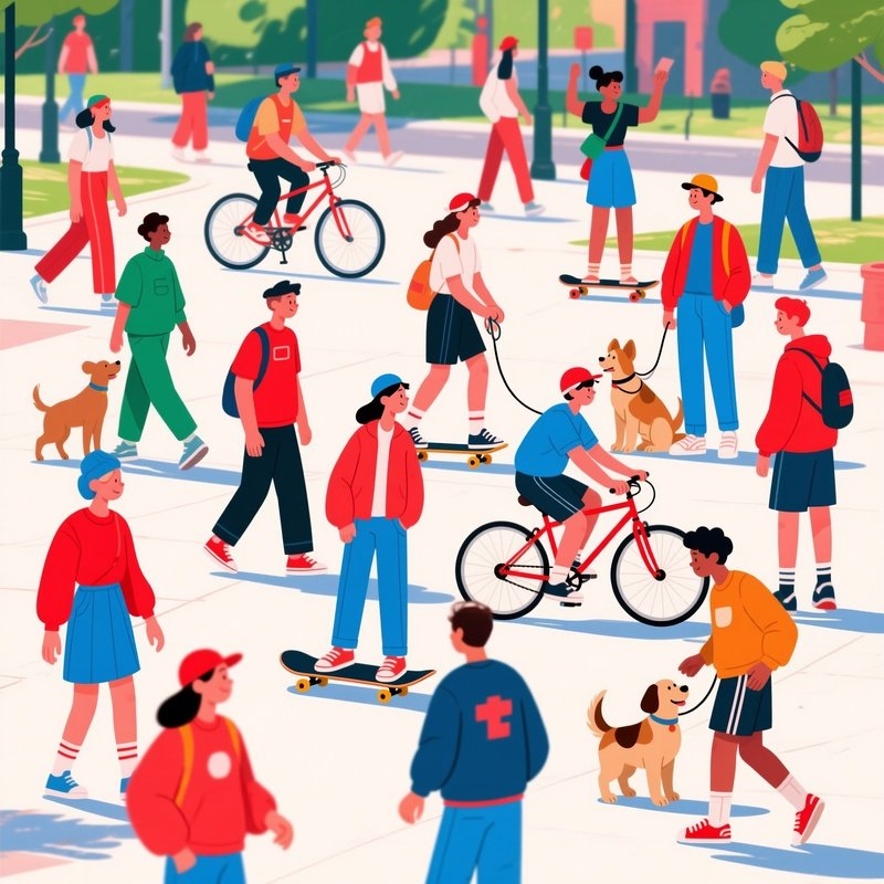 A Diverse Group Of People In Various Activities People Activities