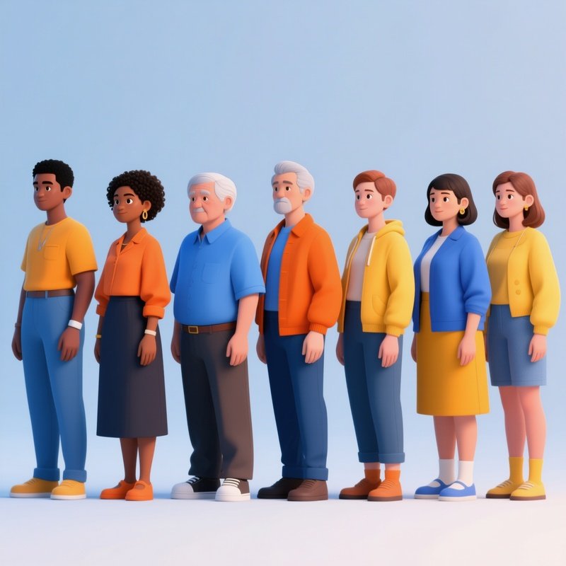 A Diverse Group Of People Standing In A Row Diversity Community
