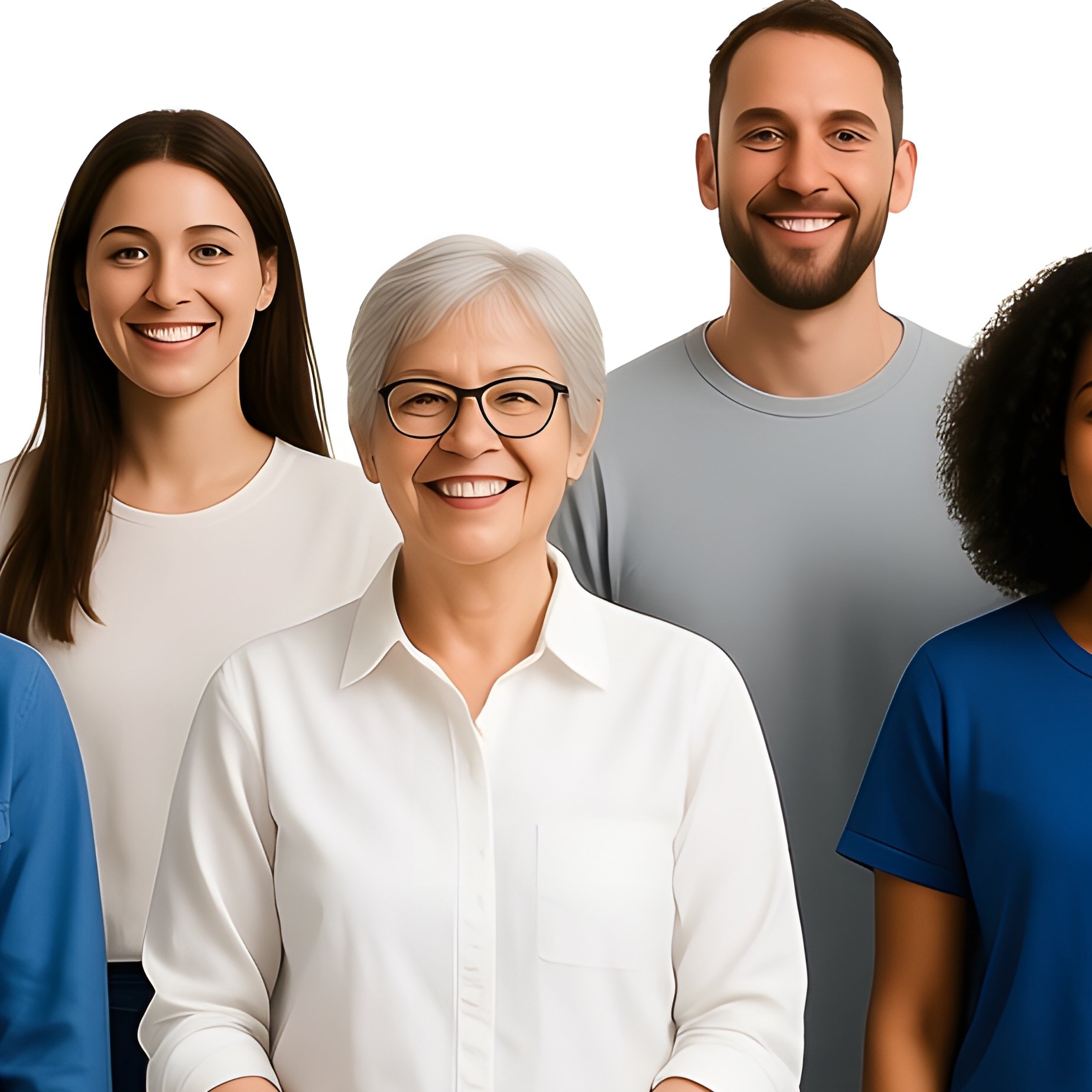 A Diverse Group Of People Standing In A Row Diversity People - Full Resolution Quality Preview