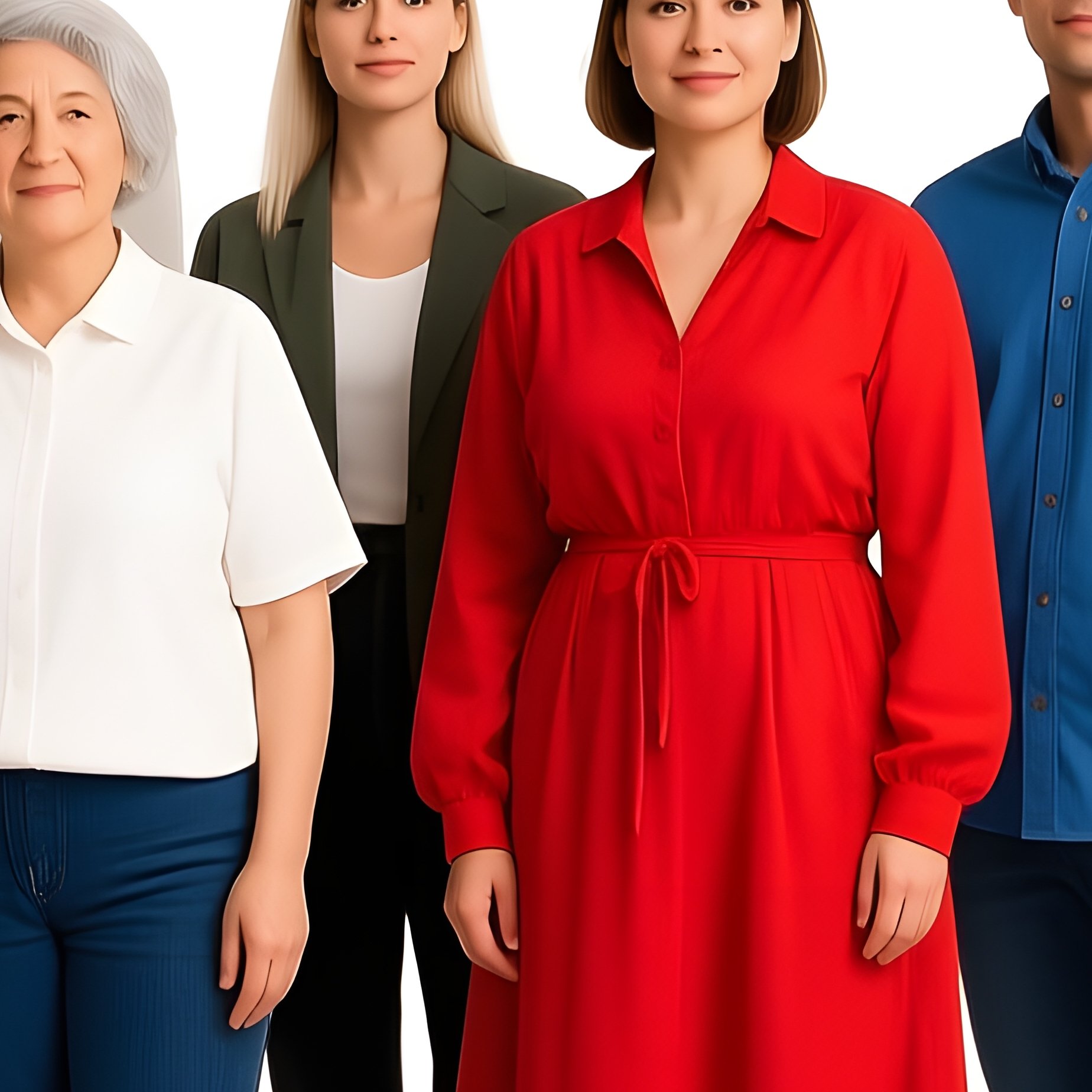 A Diverse Group Of People Standing In A Row Diversity People - Full Resolution Quality Preview