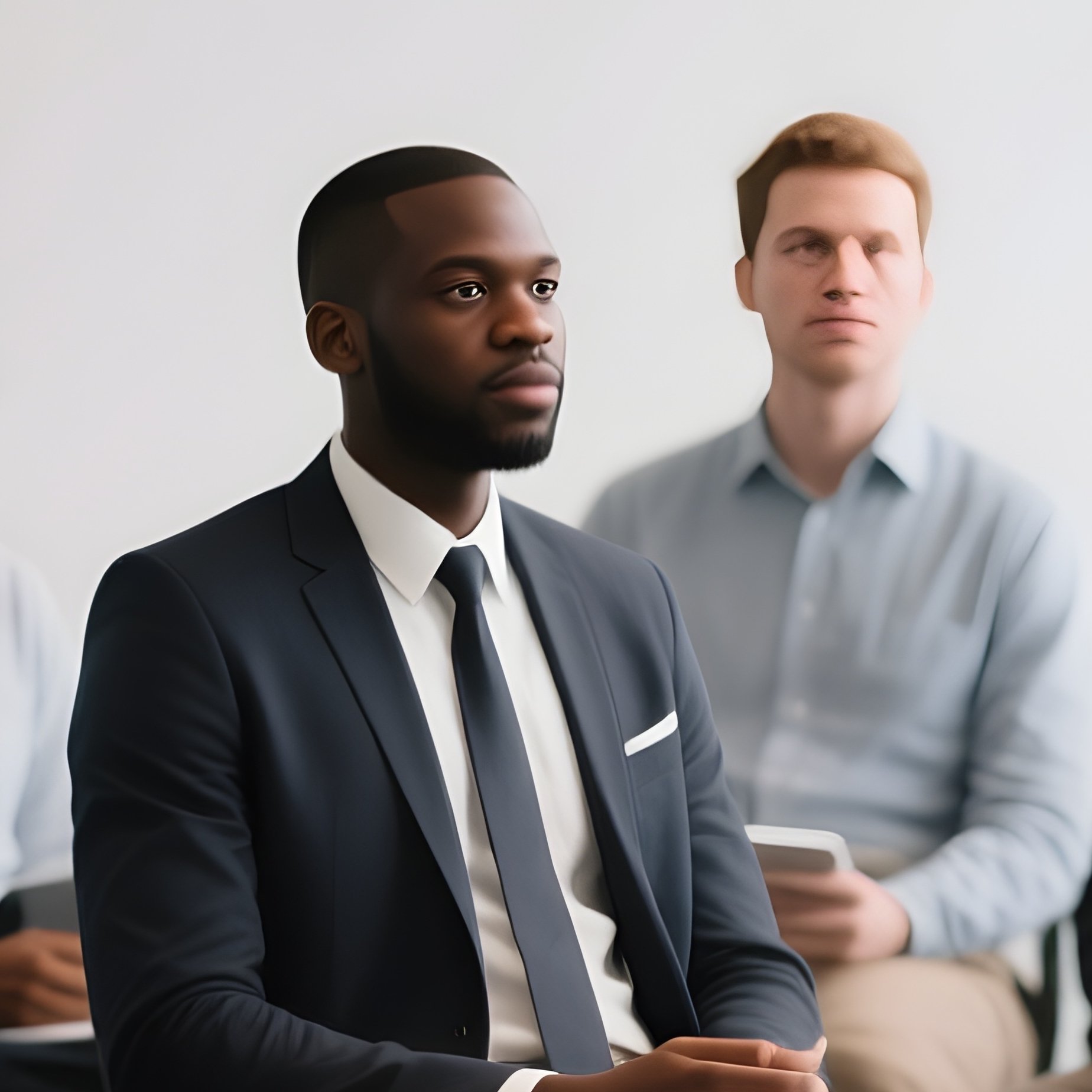A Diverse Group Of White And Black People Attending A Business Workshop. - Full Resolution Quality Preview