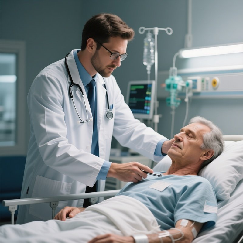A Doctor Checking A Patient’S Recovery Progress
