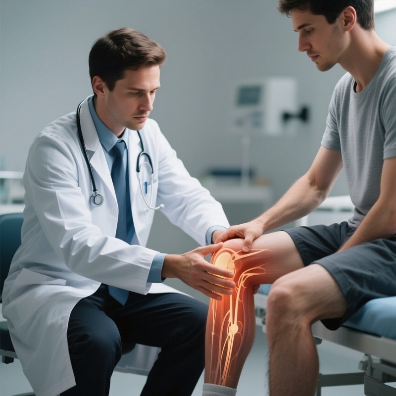 A Doctor Examining A Patient’S Knee Movement