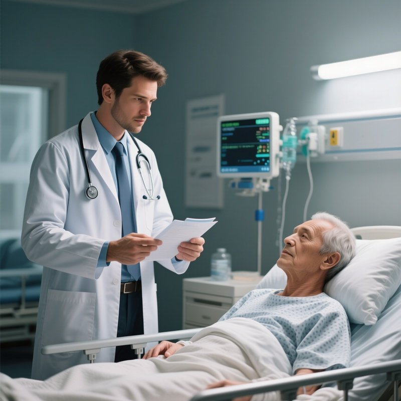 A Doctor Giving Discharge Instructions To A Recovering Patient