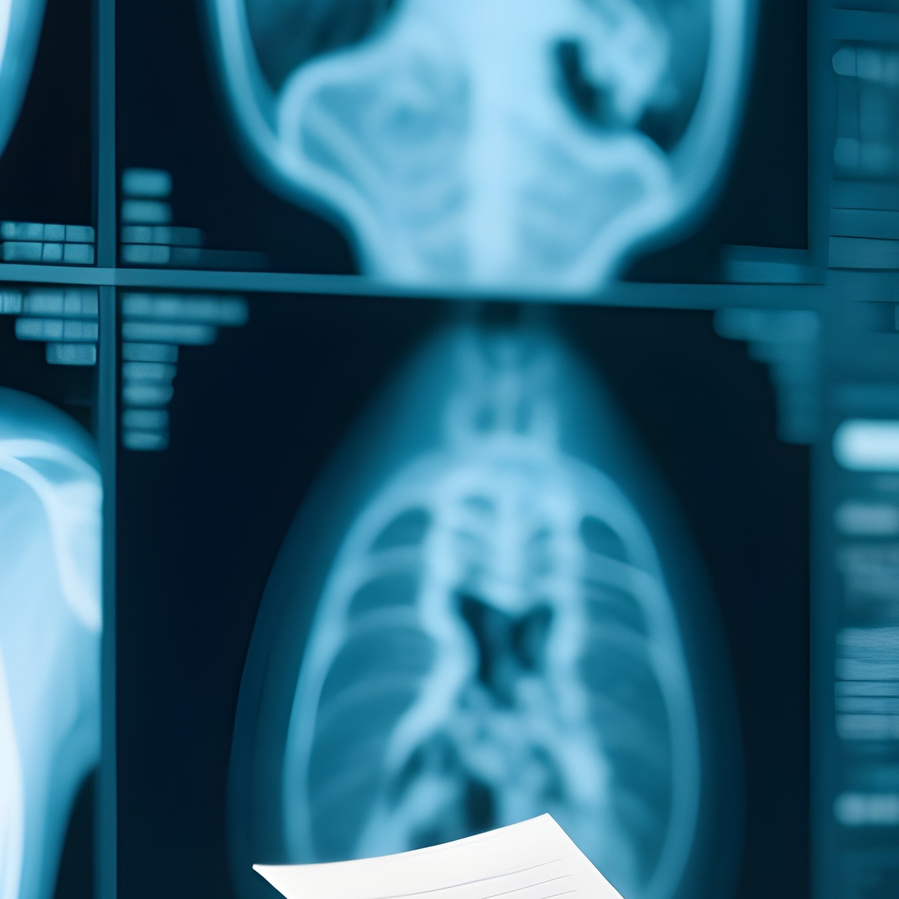 A Doctor Reviewing Ct Scans On A Large Screen - Full Resolution Quality Preview