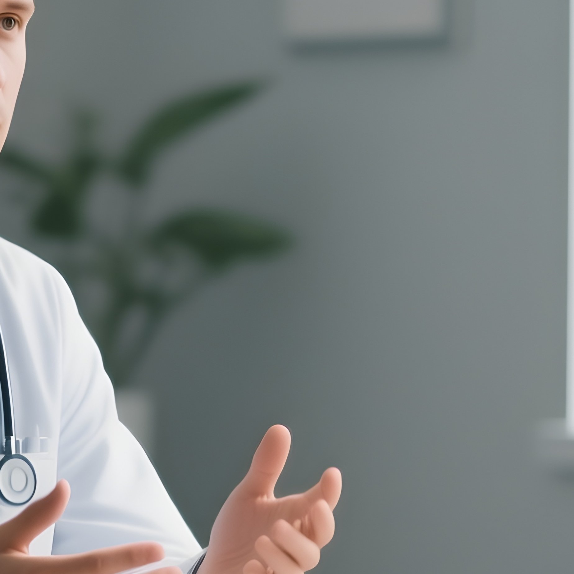 A Doctor Speaking Calmly To A Patient In A Consultation Room - Full Resolution Quality Preview