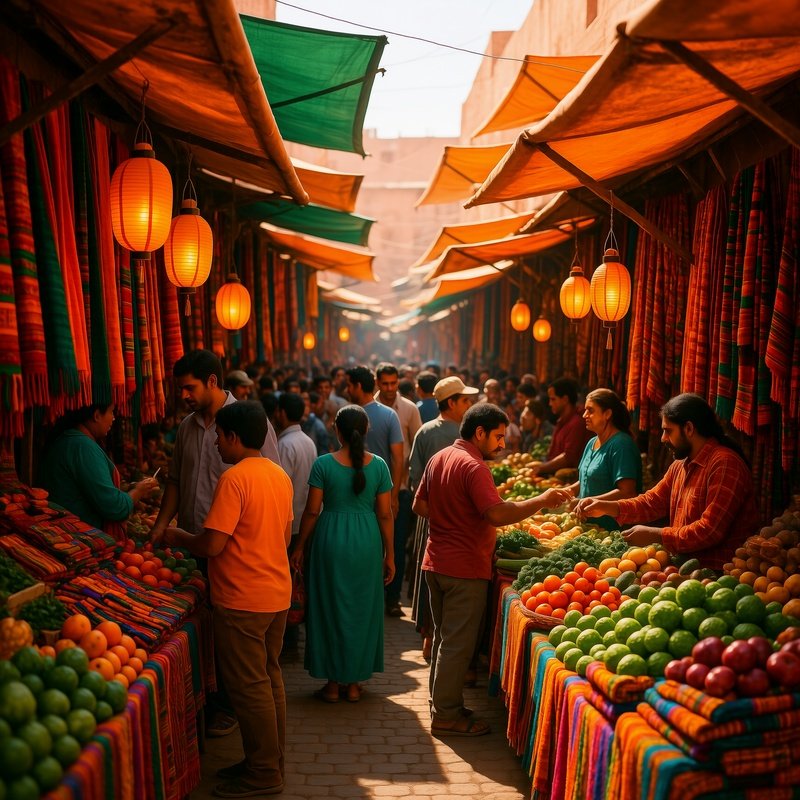 A Documentary Photograph Of A Street Market In Mexico City